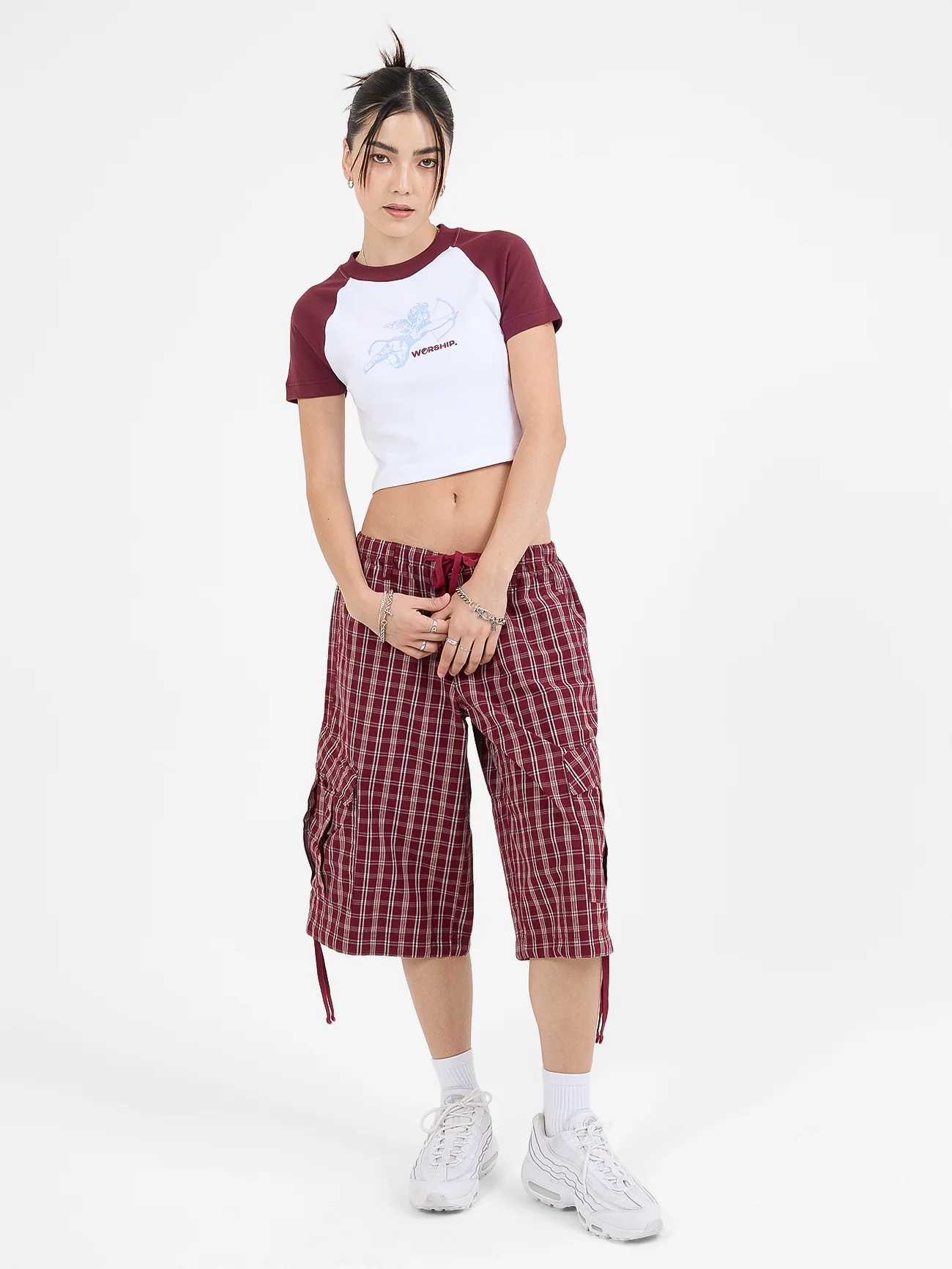 Cherub Raglan Micro Tee - Vintage Wine - Image 5
