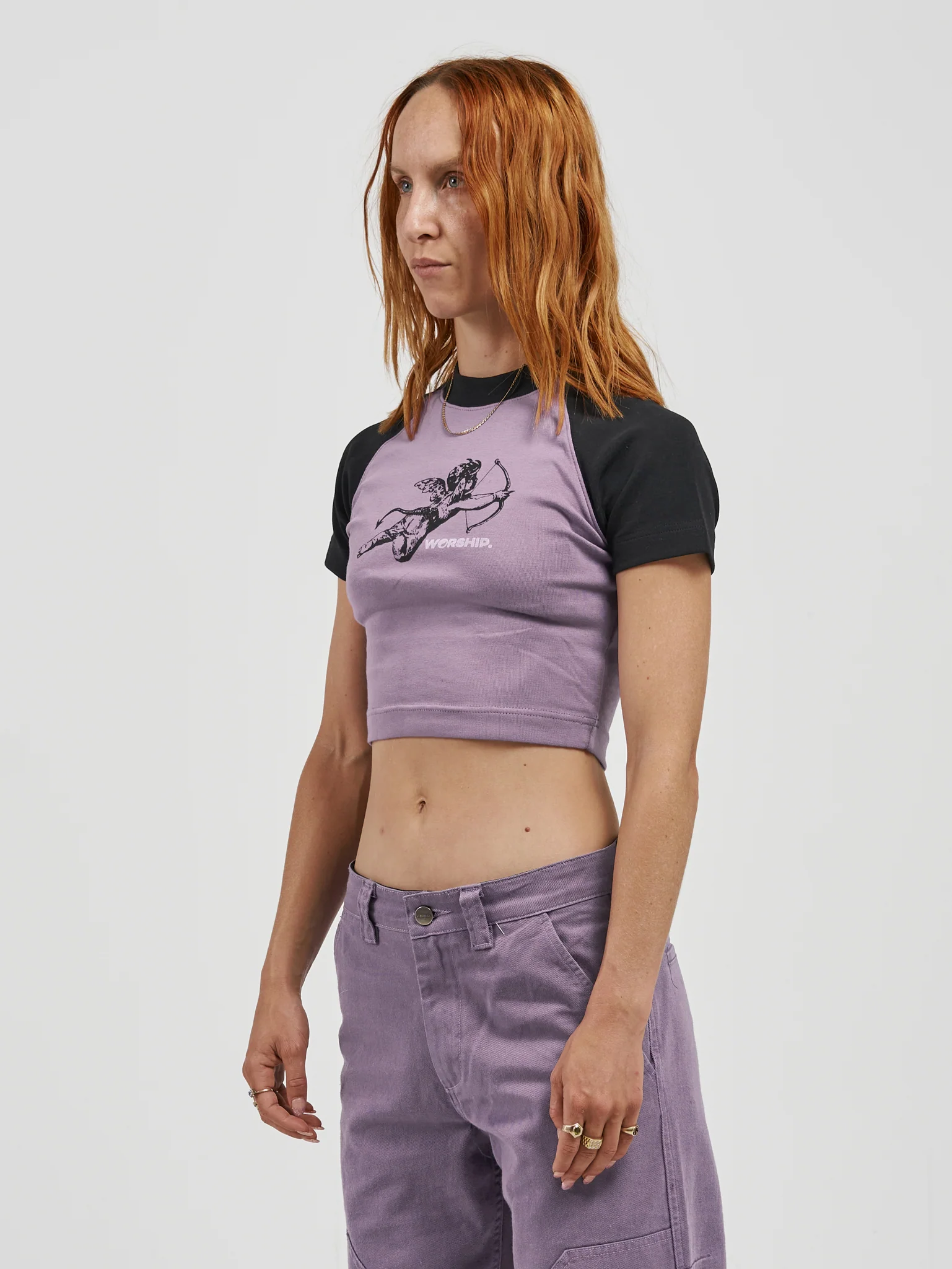 Cherub Raglan Micro Tee - Violet - Image 5