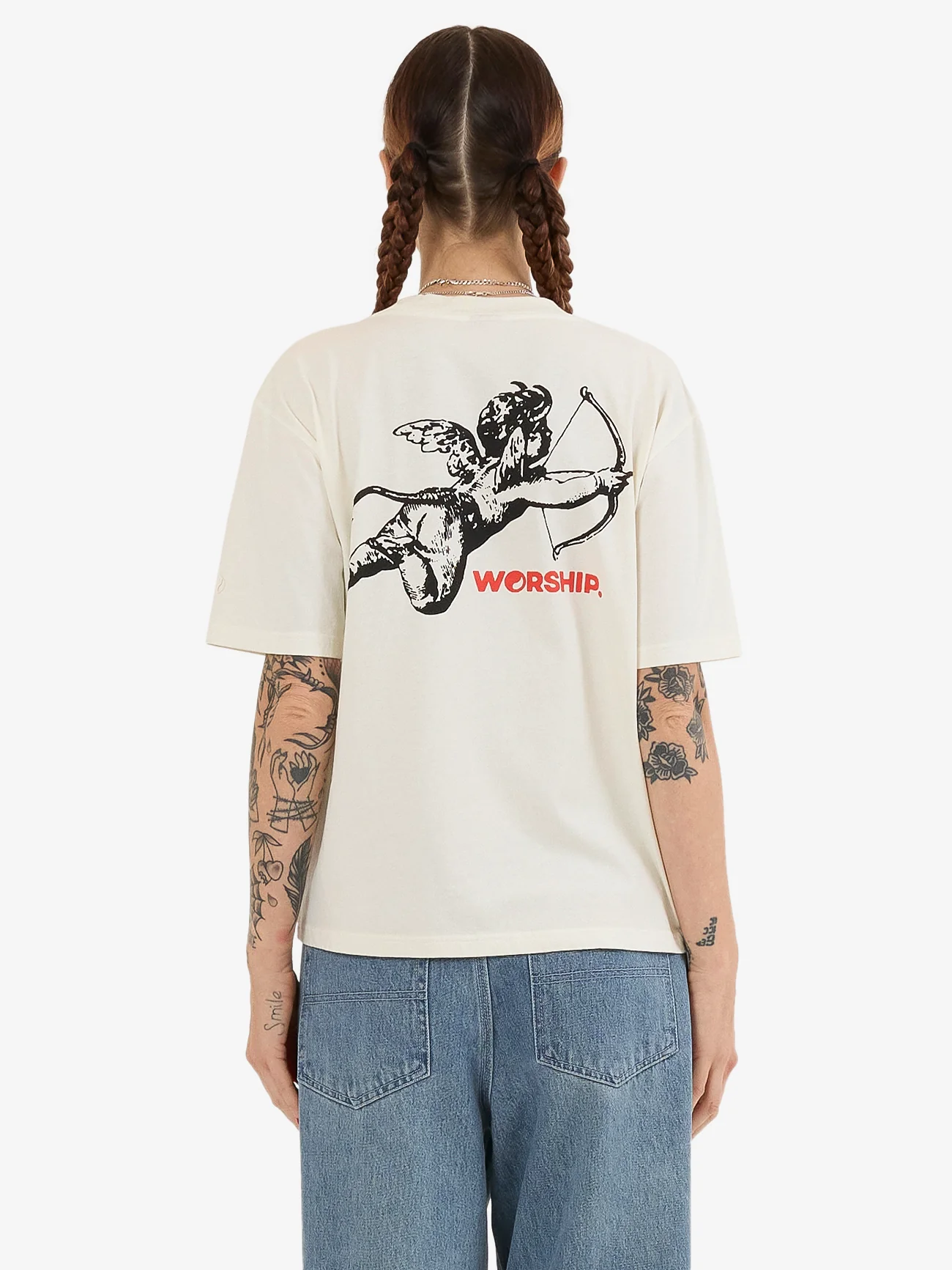 Cherub Regular Fit Tee - Bone - Image 2
