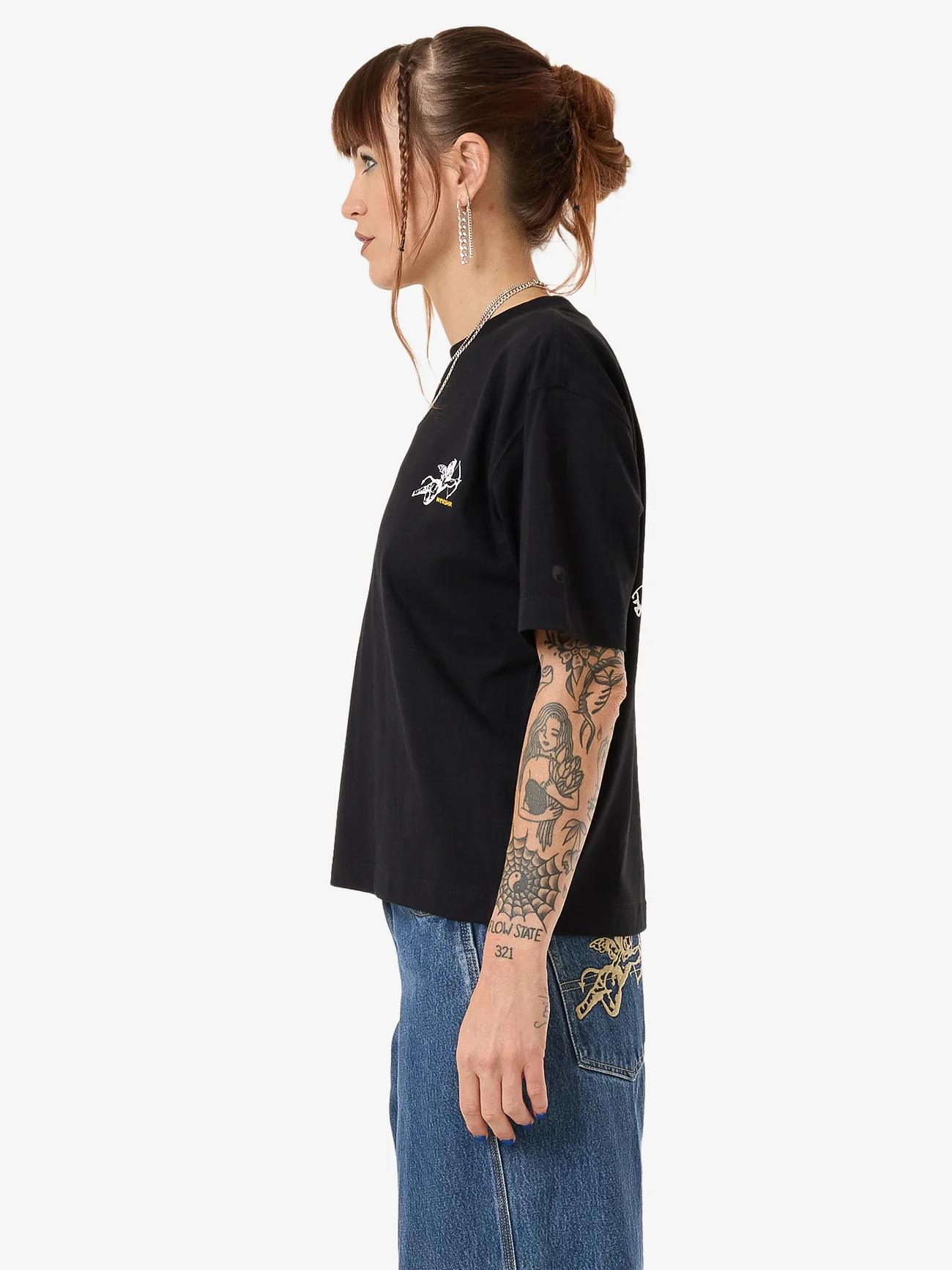 Cherub Regular Fit Tee - Standard Black - Image 3