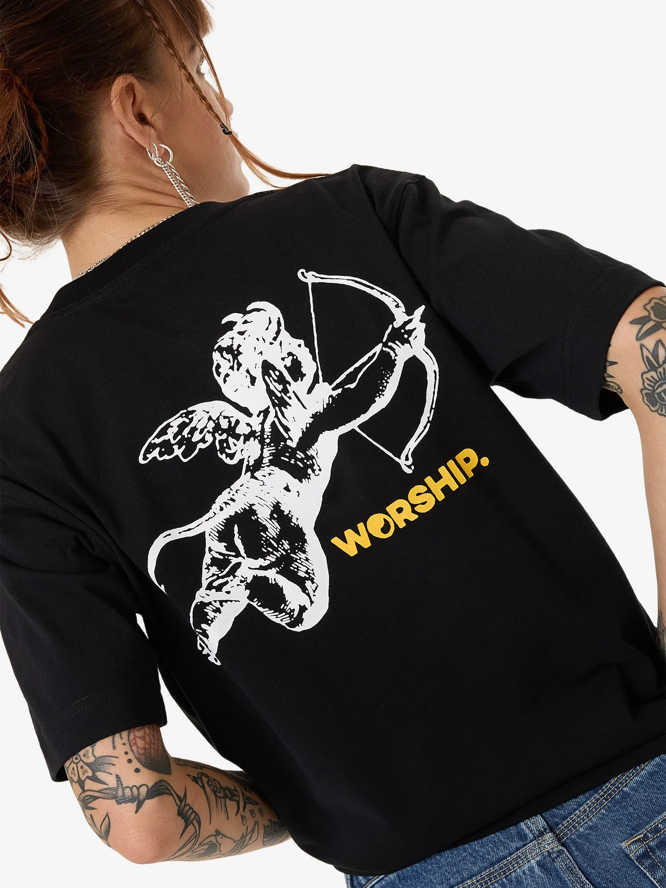Cherub Regular Fit Tee - Standard Black - Image 7