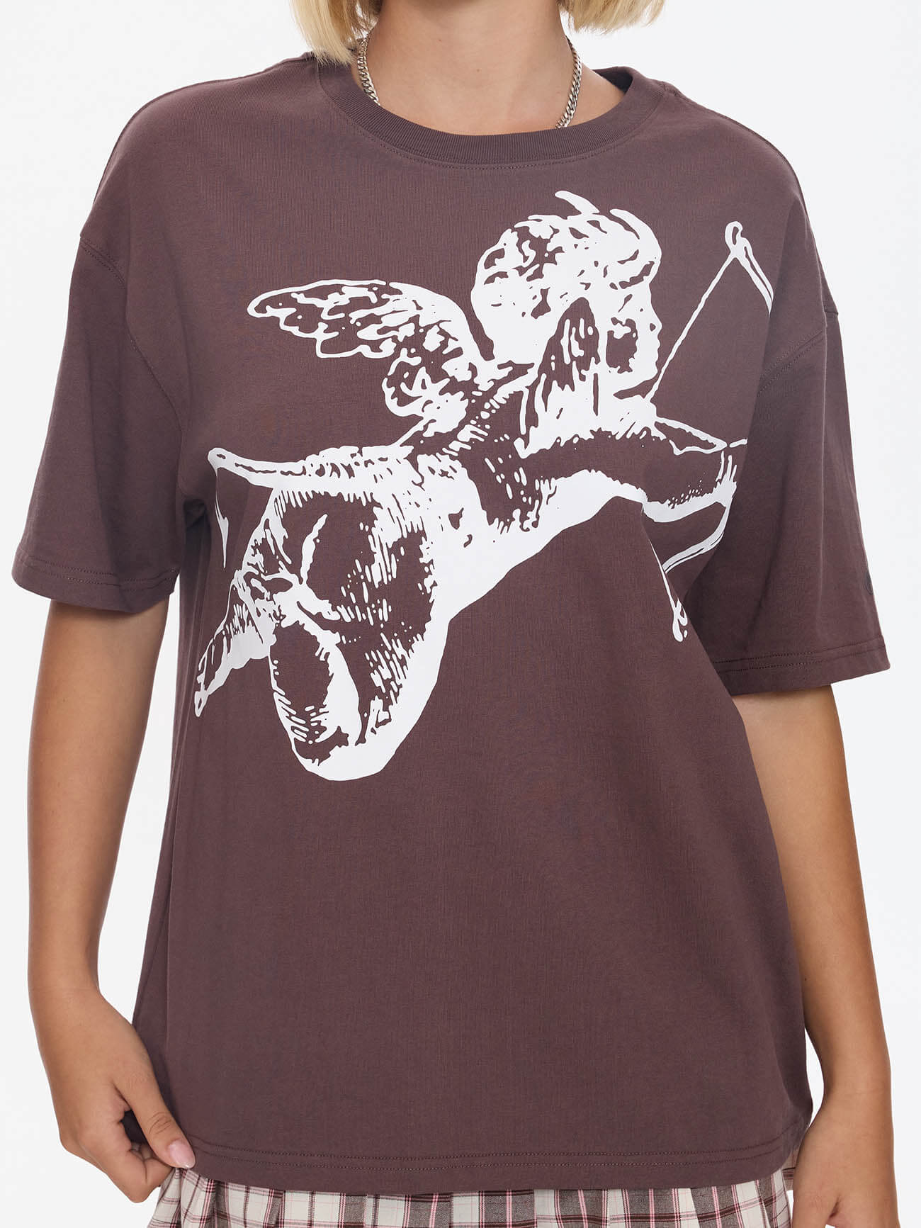 Cherub Relaxed Fit Tee - Dark Choc - Image 7