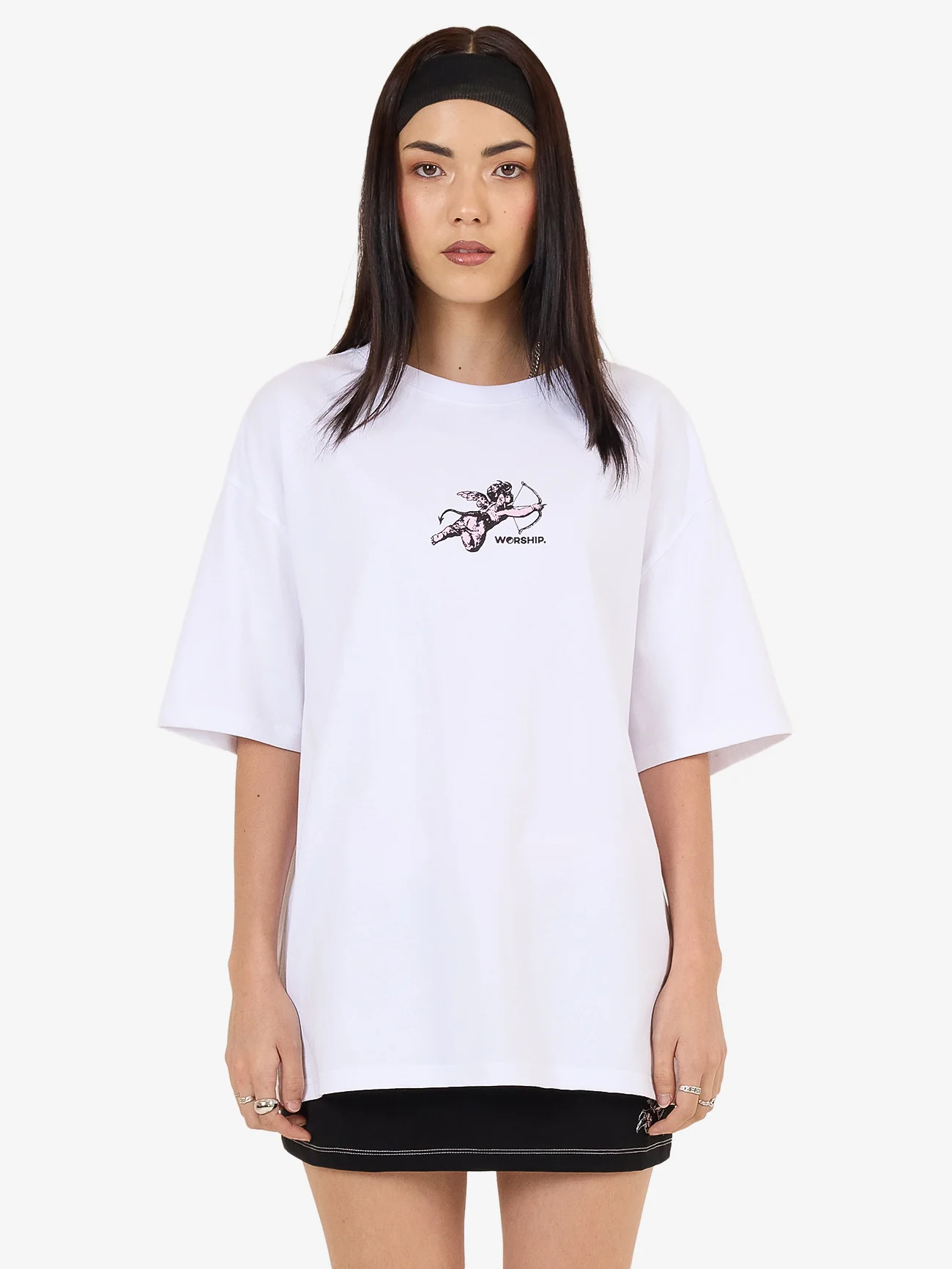 Cherub Relaxed Fit Tee - White - Image 5