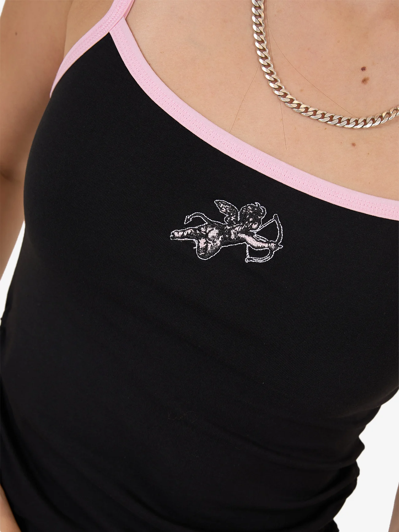 Cherub Ruched Singlet - Black - Image 3