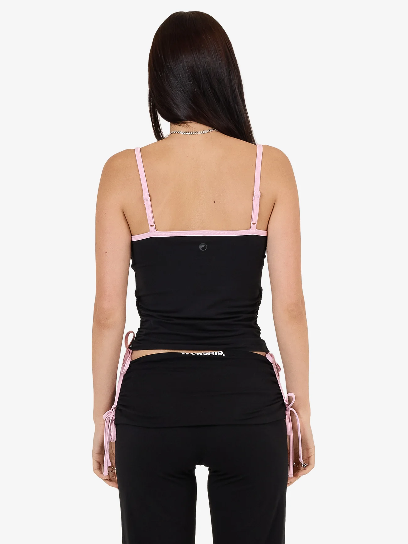 Cherub Ruched Singlet - Black - Image 6