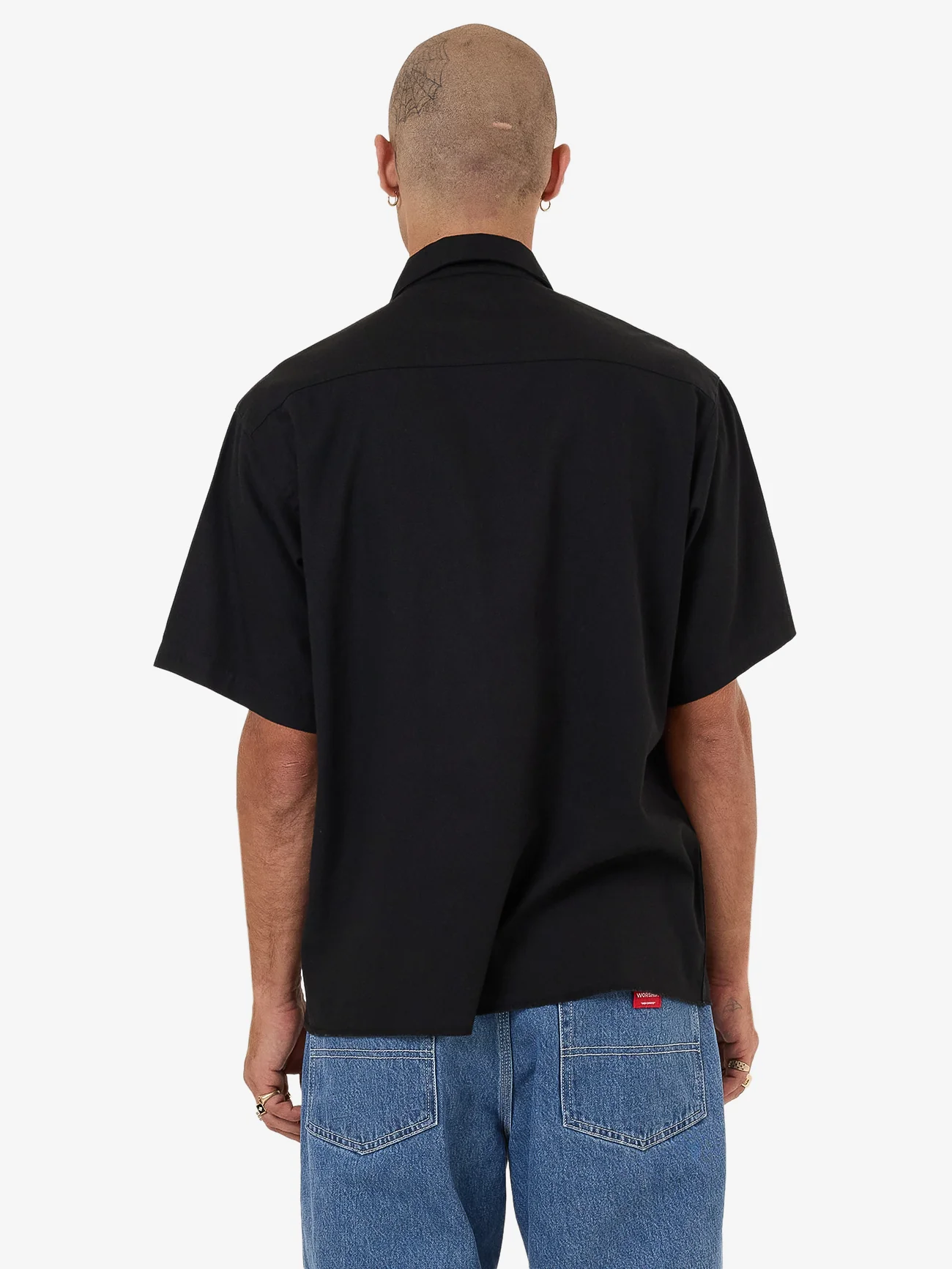 Cherub Short Sleeve Work Shirt - Black - Image 5
