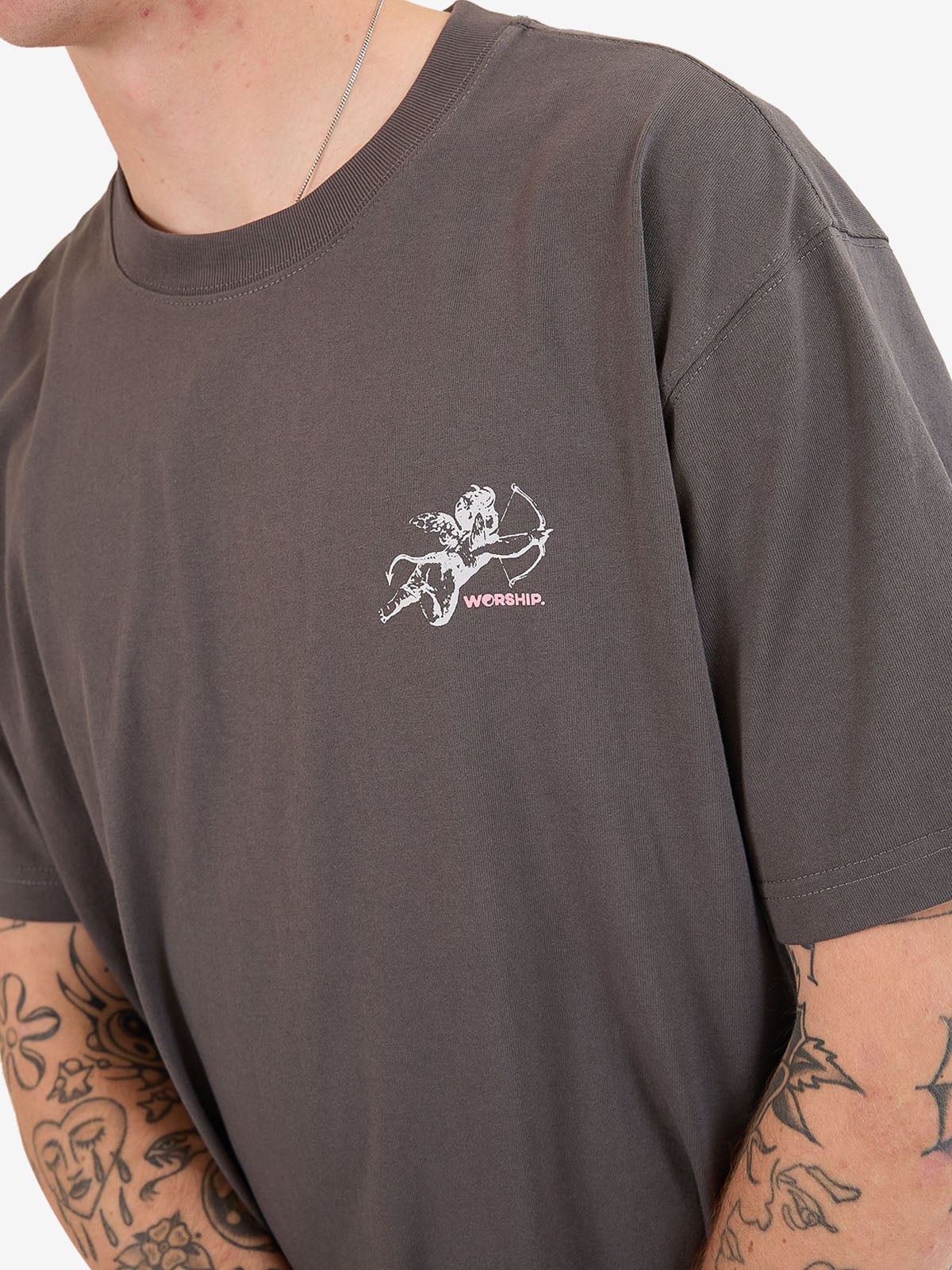 Cherub Tee - Worn Black - Image 4