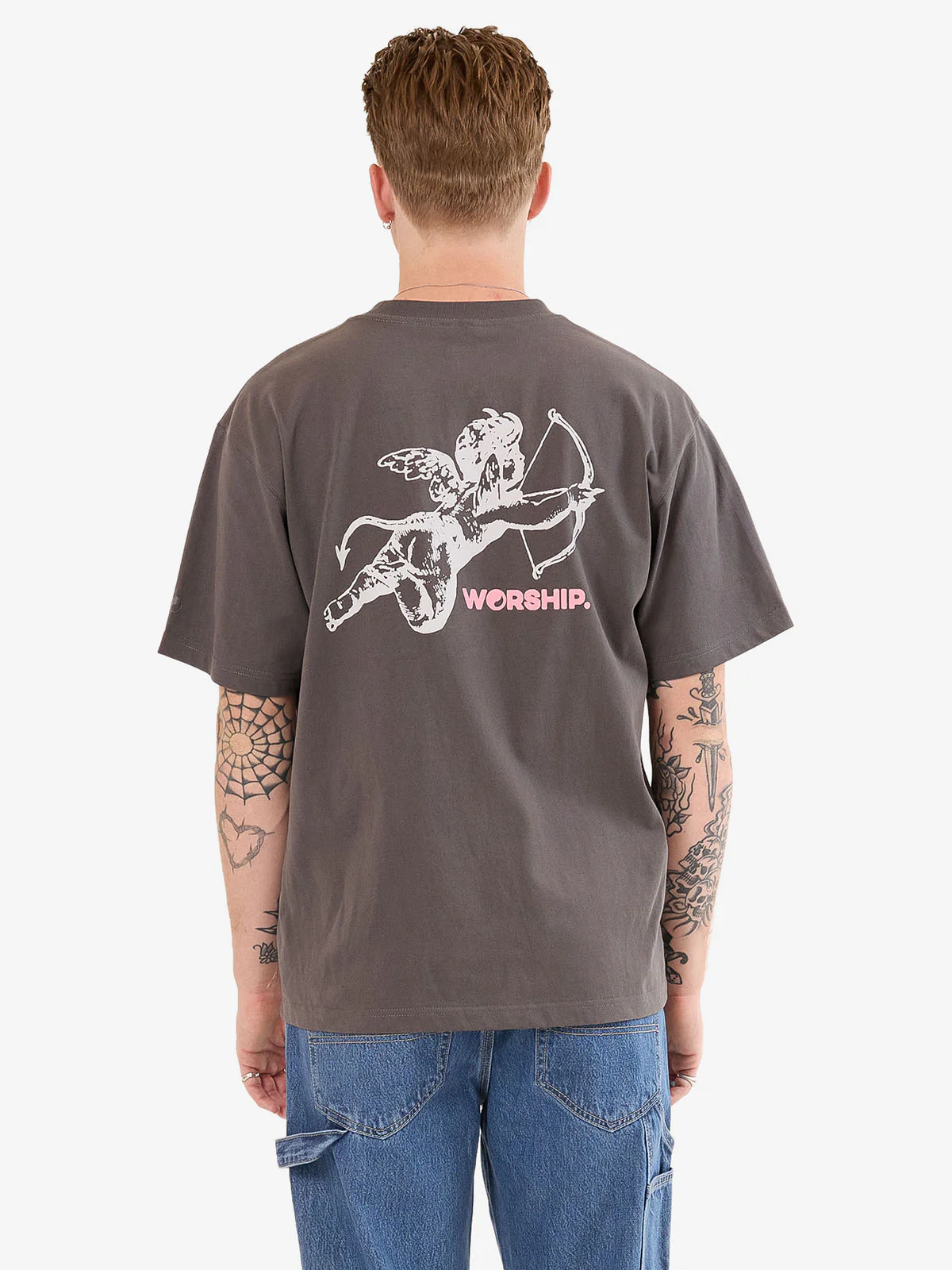 Cherub Tee - Worn Black - Image 7