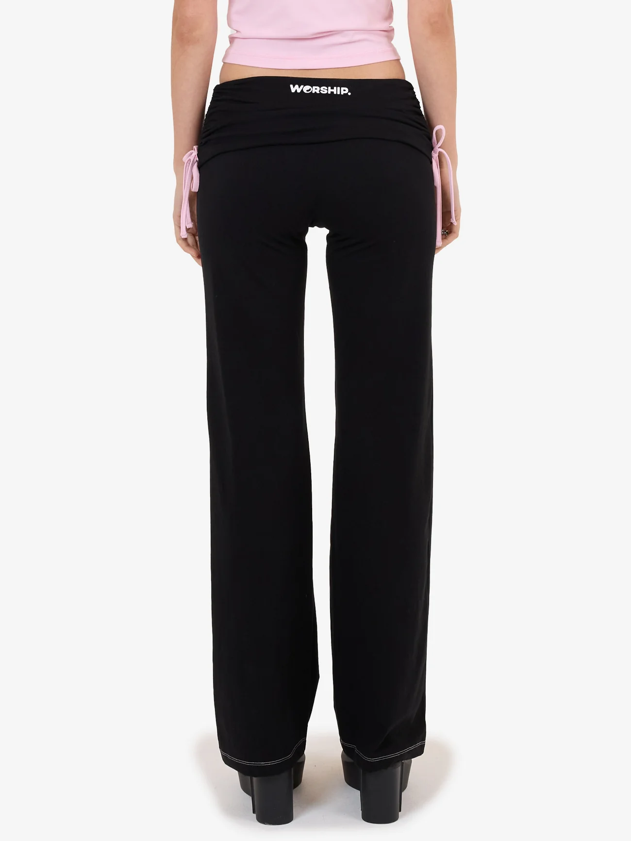 Cherub Y2K Gathered Legging - Black - Image 2