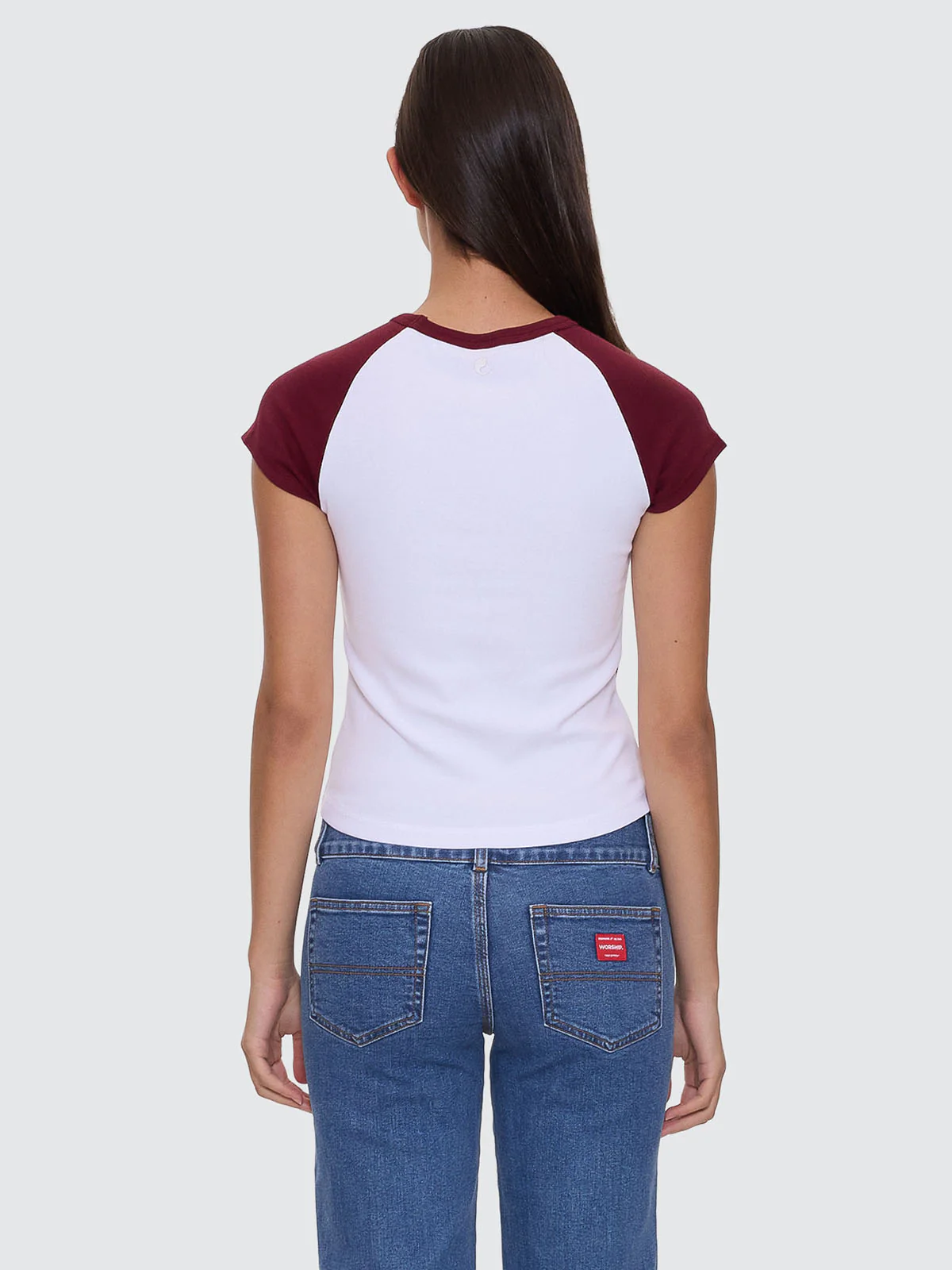 Cherub Y2K Raglan Tee - White - Image 4