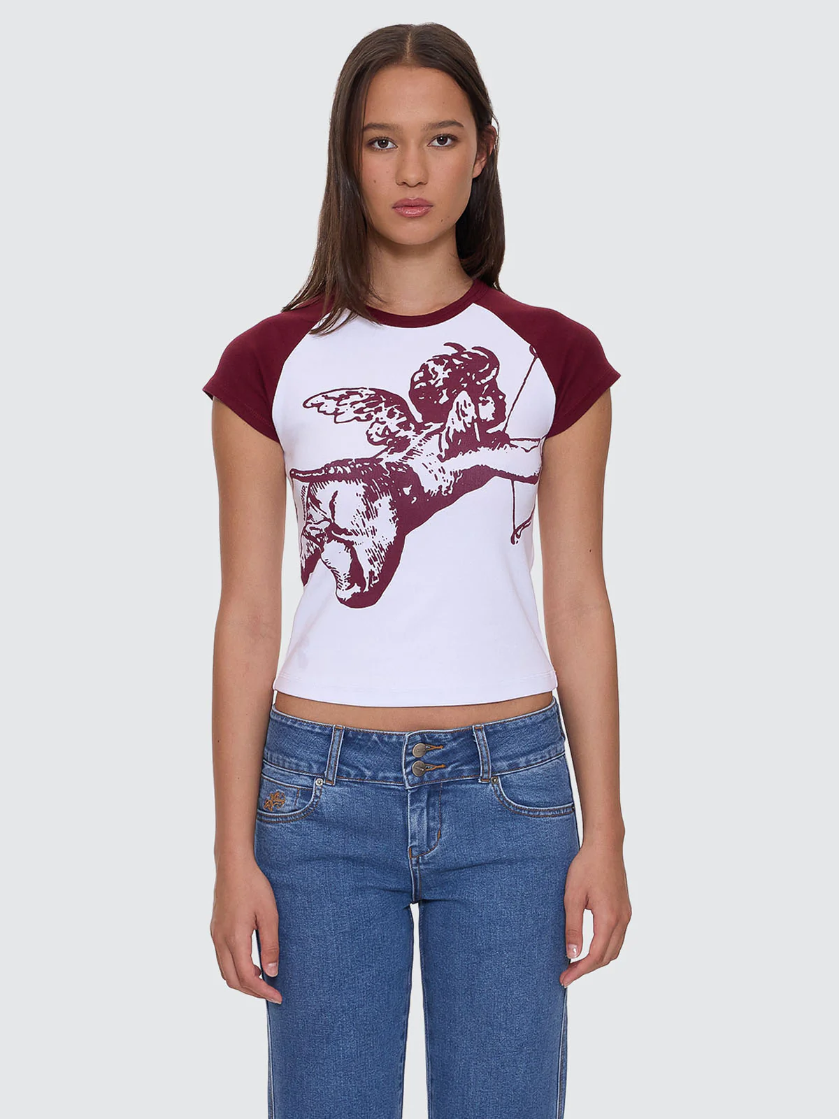 Cherub Y2K Raglan Tee - White - Image 6