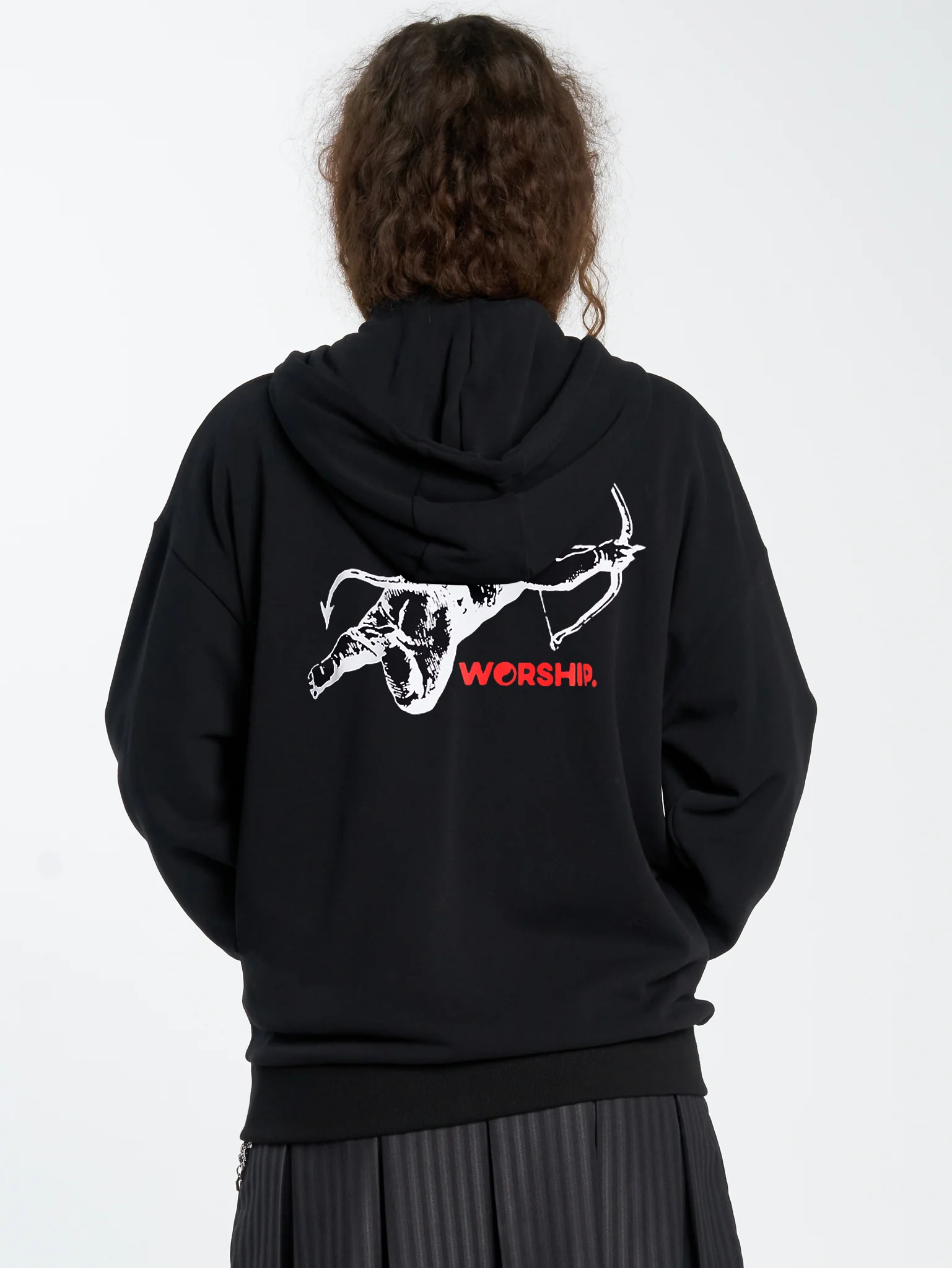Cherub Zip Front Hood - Black - Image 2