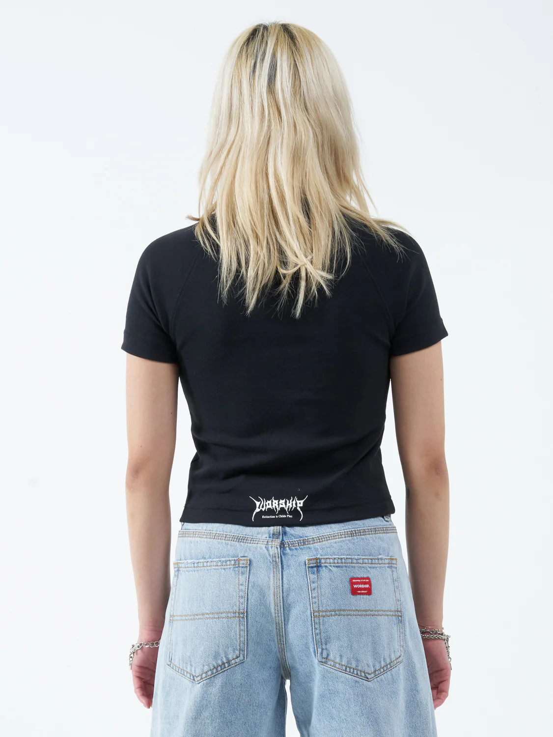 Childs Play Slim Raglan Tee - Washed Black - Image 2