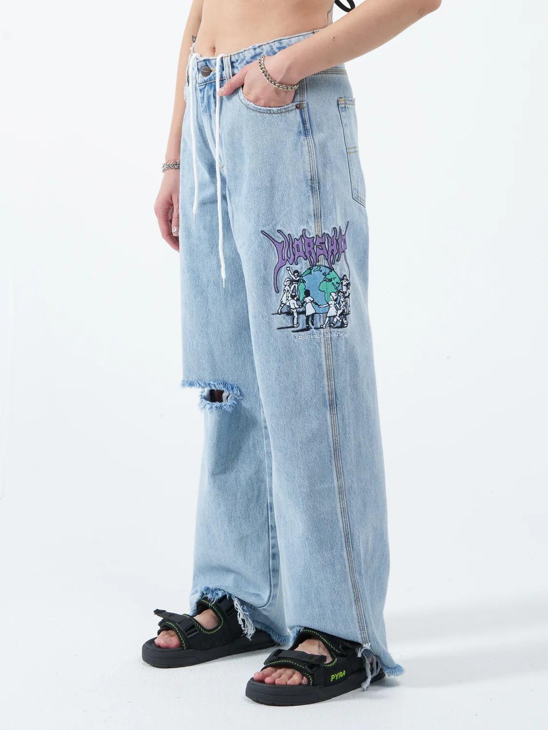 Childs Play Sloucher Jean - Worship Worn Blue - Image 2