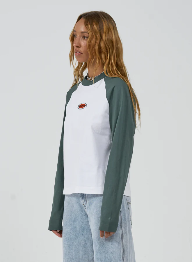 Choices LS Raglan Tee - Hunter Green - Image 2