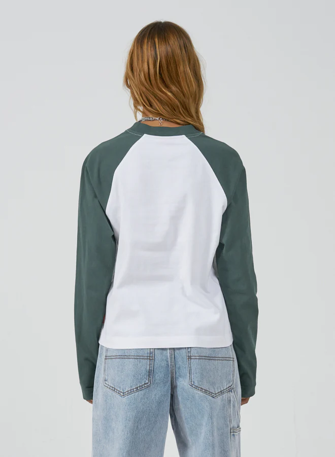 Choices LS Raglan Tee - Hunter Green - Image 3