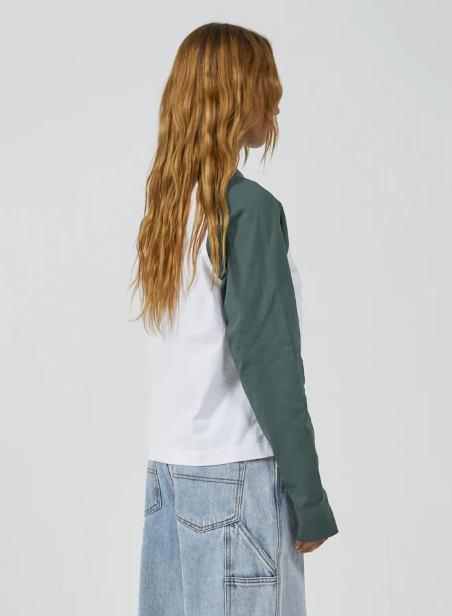 Choices LS Raglan Tee - Hunter Green - Image 4