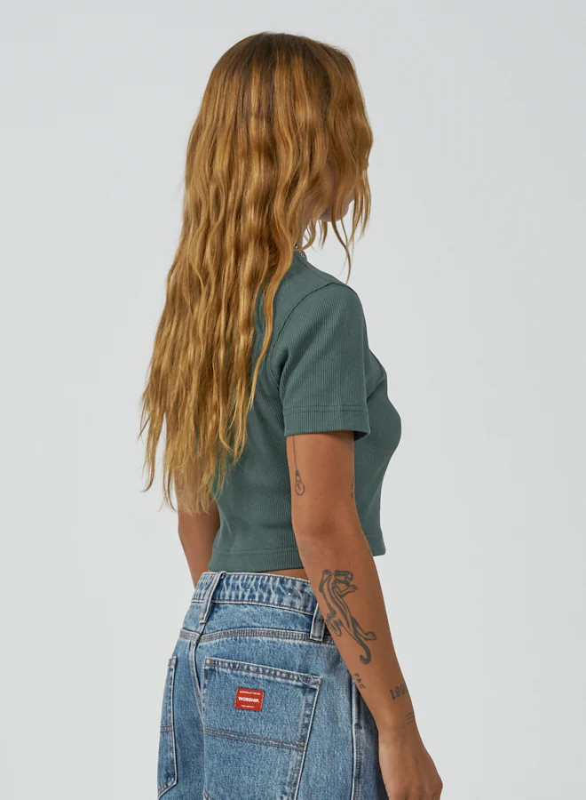 Choices Micro Tee - Hunter Green - Image 3