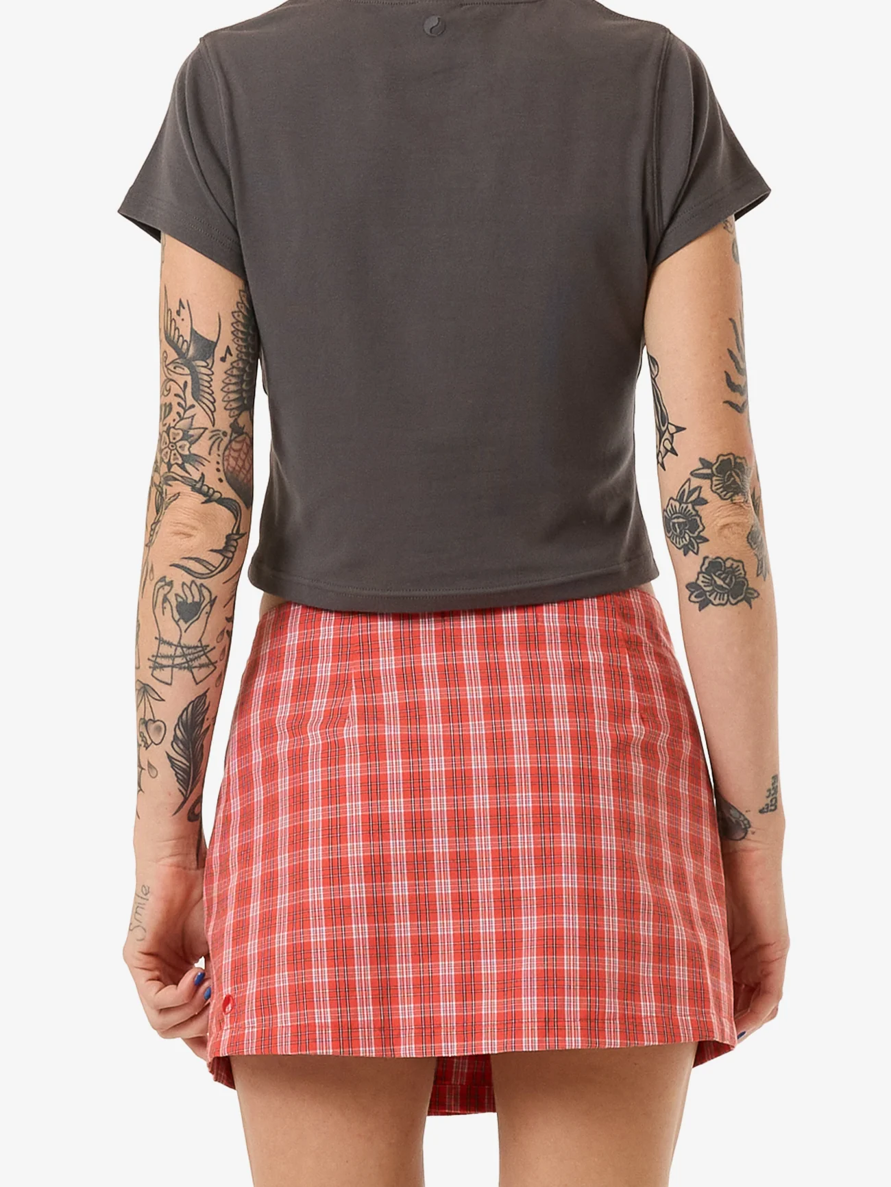 Class Micro Wrap Skirt - Tomato Red - Image 2