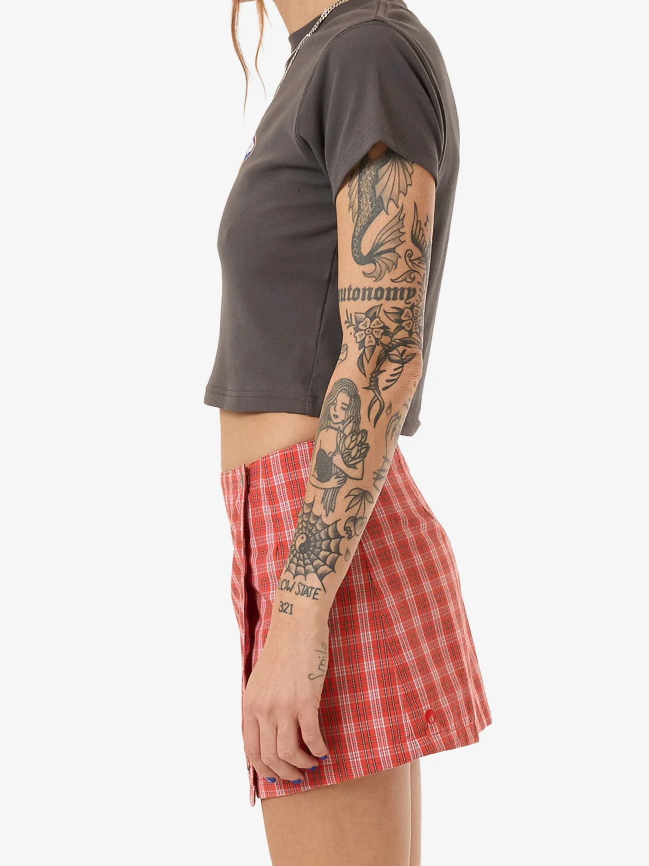 Class Micro Wrap Skirt - Tomato Red - Image 3