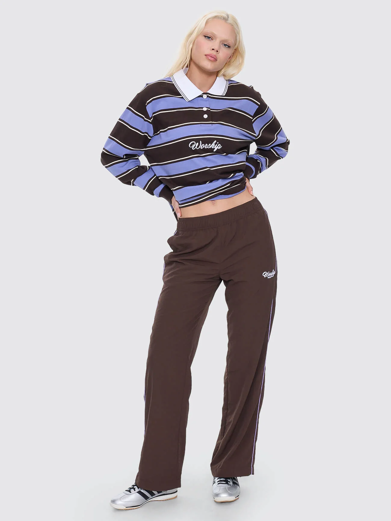 Coed Nylon Track Pant - Ganache - Image 7