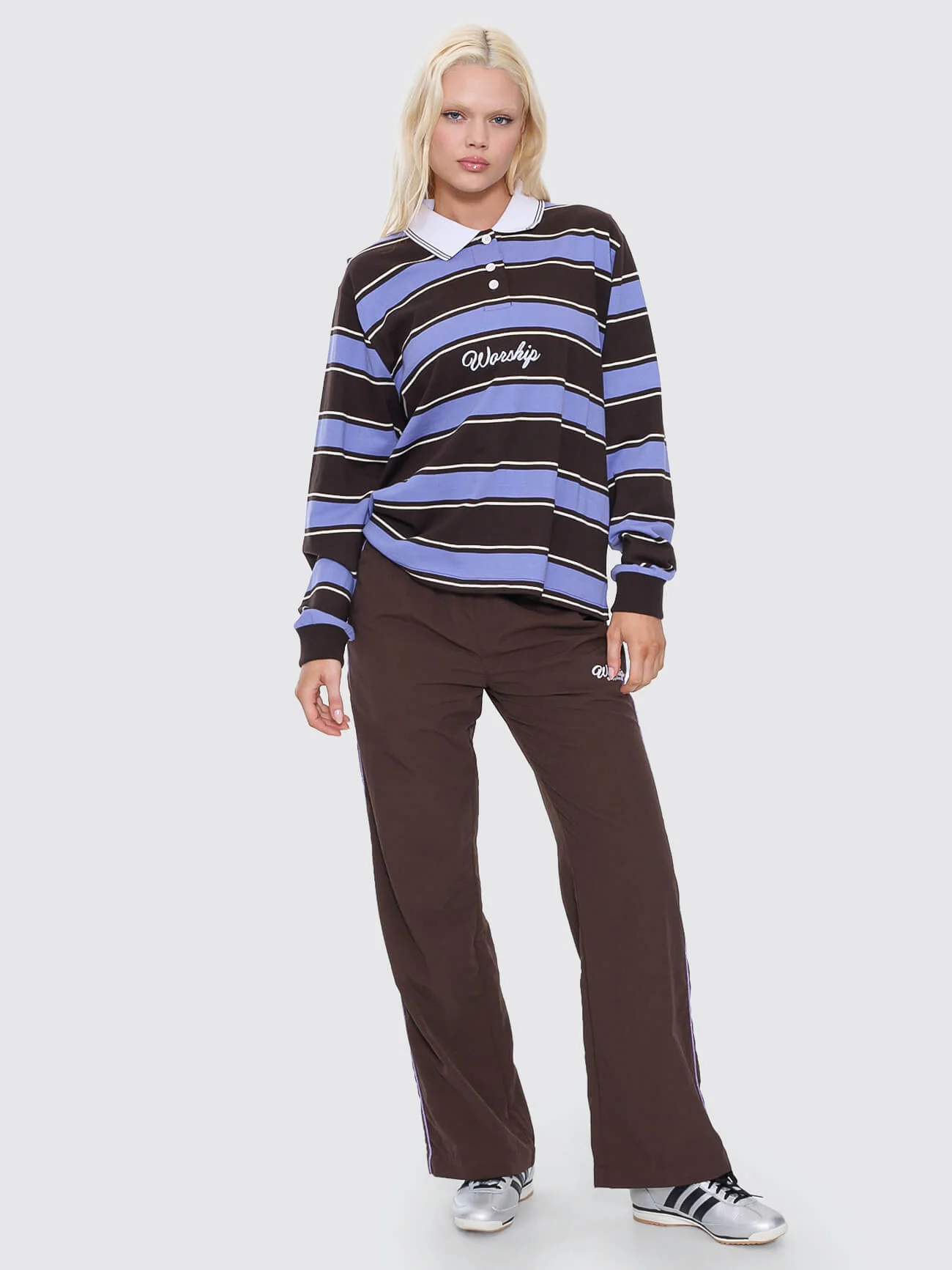 Coed Nylon Track Pant - Ganache - Image 8