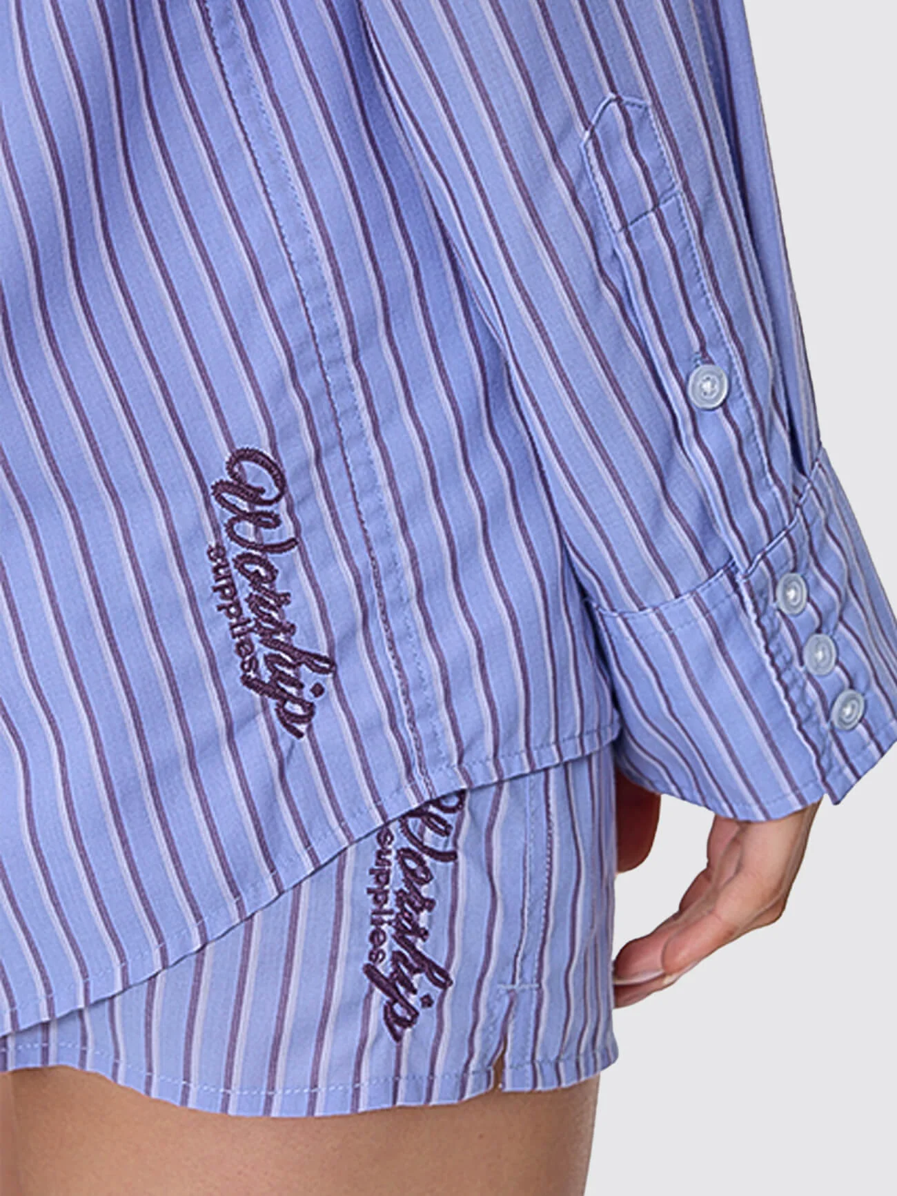 Coed Oversized Long Sleeve Shirt - Purple Haze - Image 6