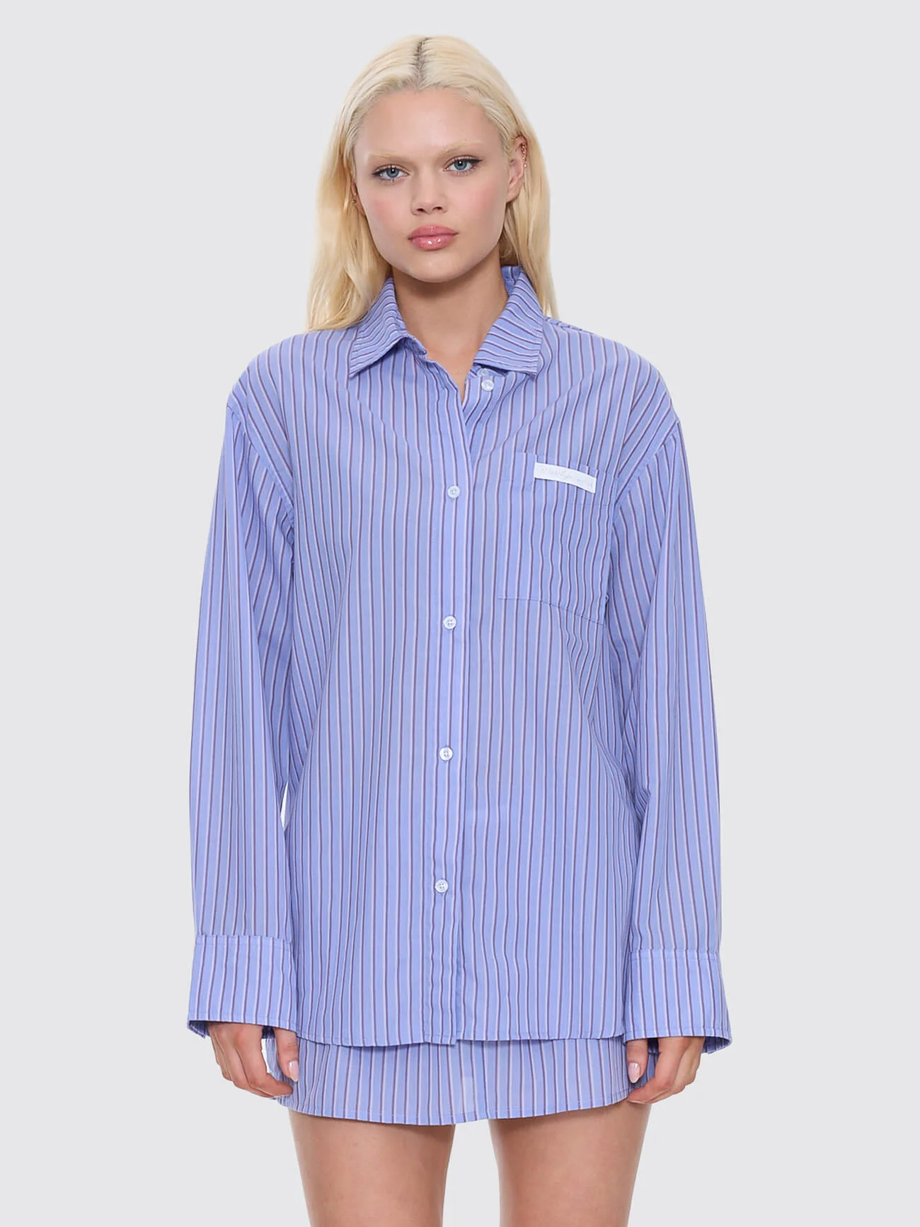 Coed Oversized Long Sleeve Shirt - Purple Haze - Image 9
