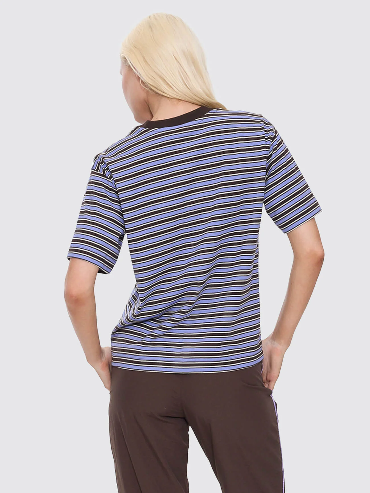 Coed Stripe Regular Fit Tee - Ganache - Image 5