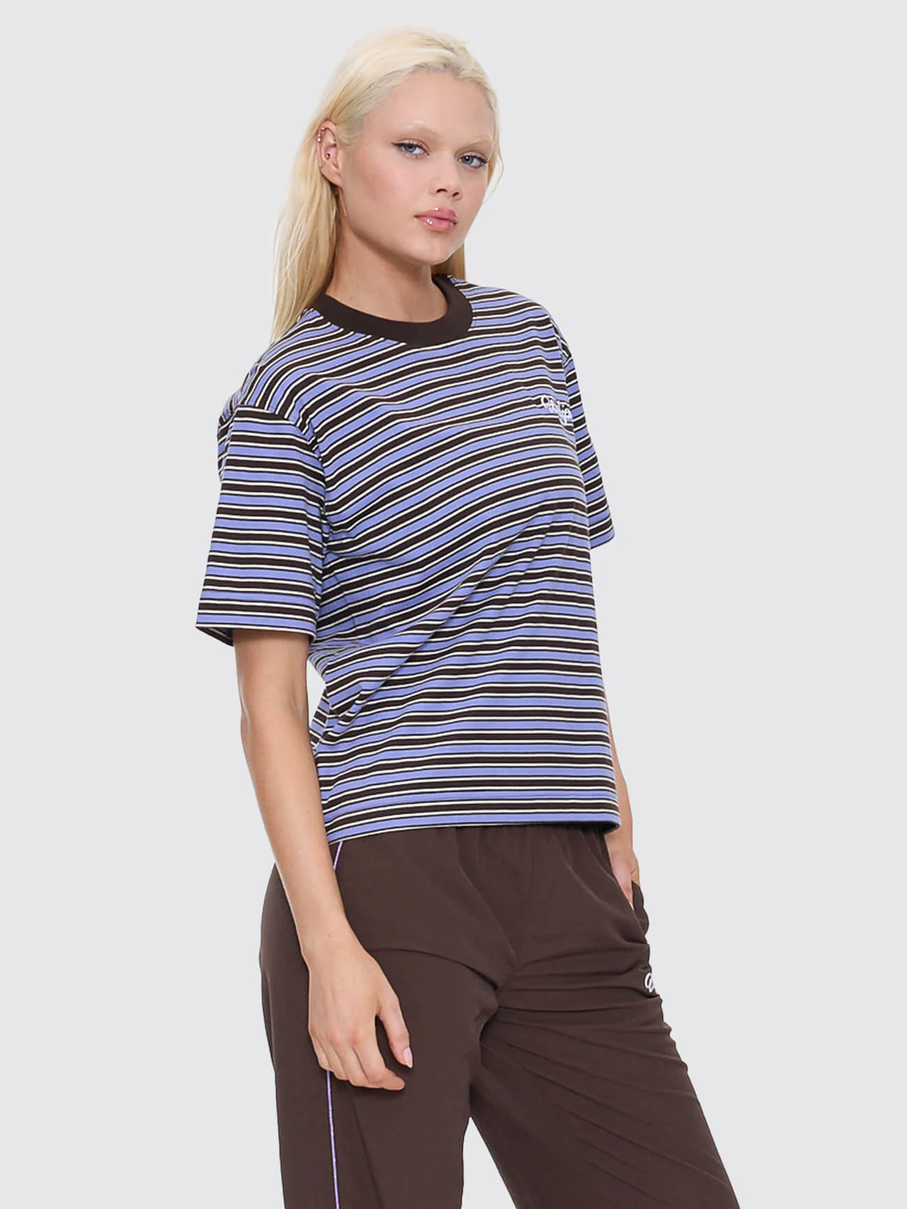 Coed Stripe Regular Fit Tee - Ganache - Image 6