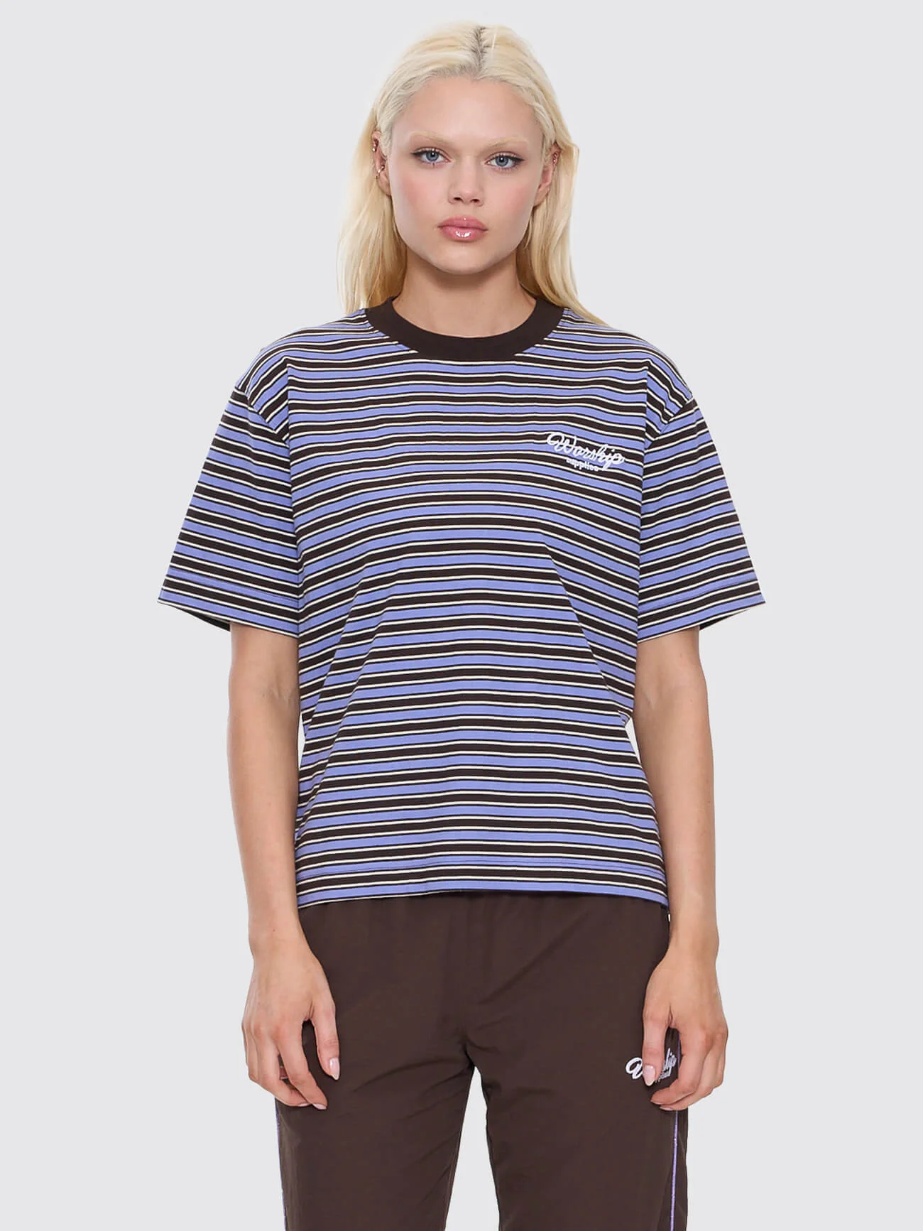 Coed Stripe Regular Fit Tee - Ganache - Image 7