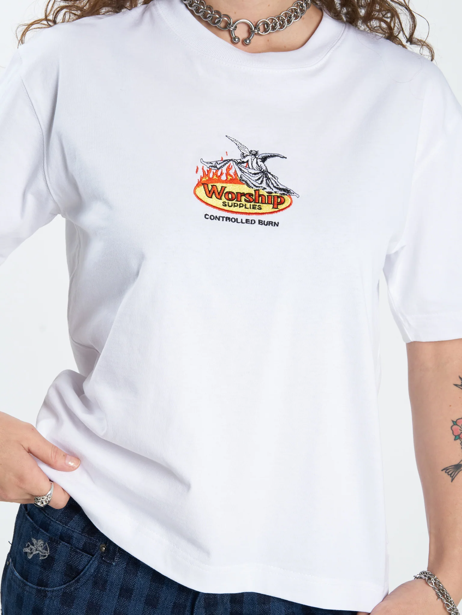 Controlled Burn Regular Fit Tee - White - Image 6