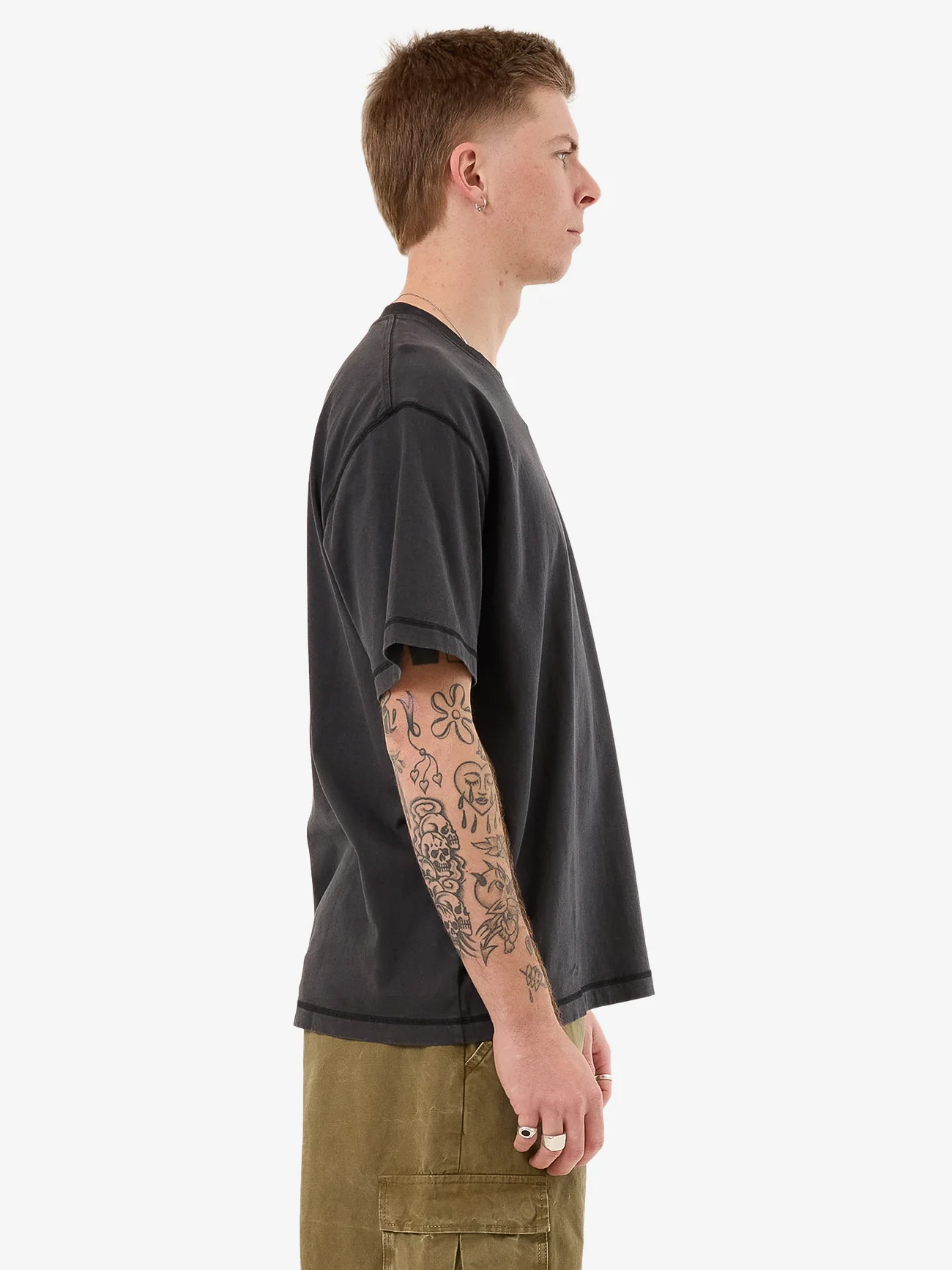 Core Overdye Tee - Black Overdye - Image 4