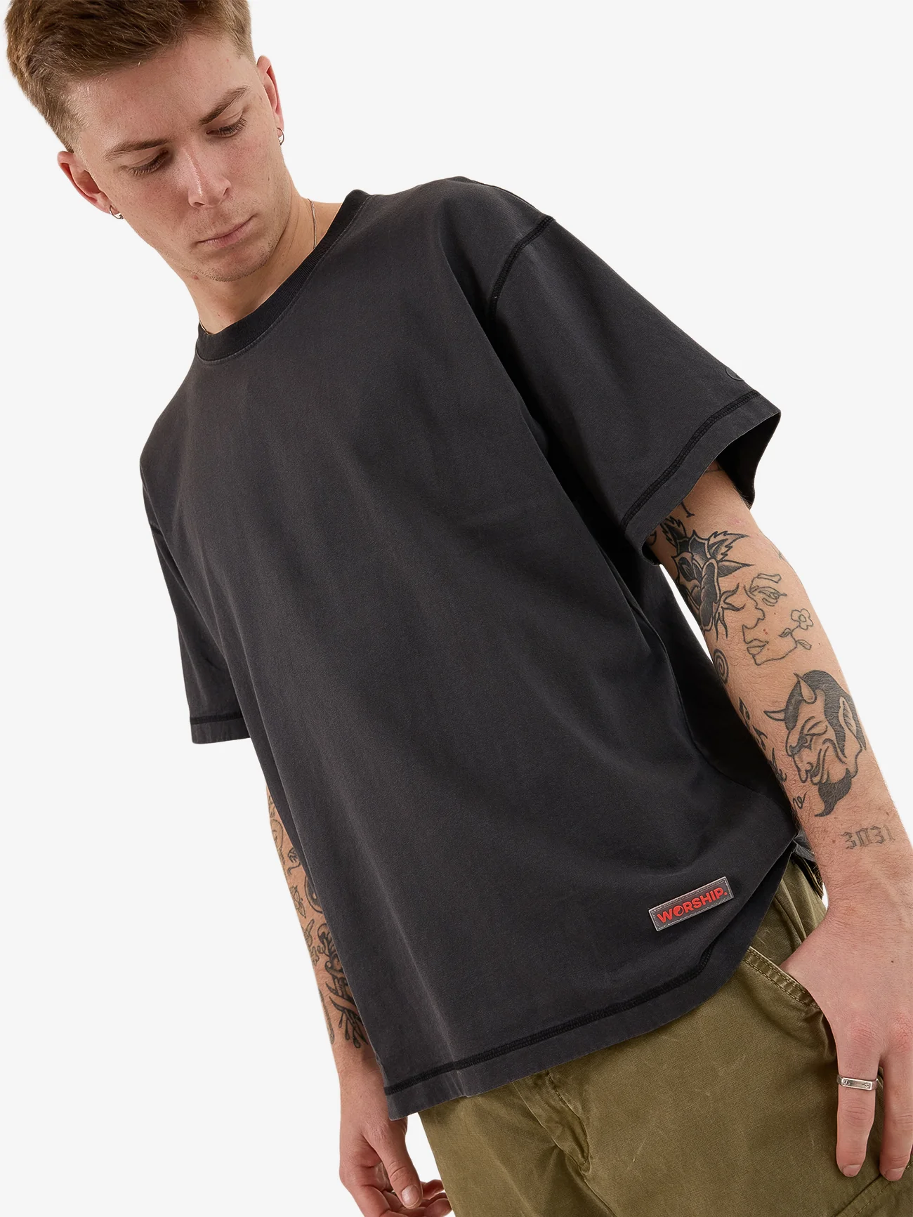 Core Overdye Tee - Black Overdye - Image 7