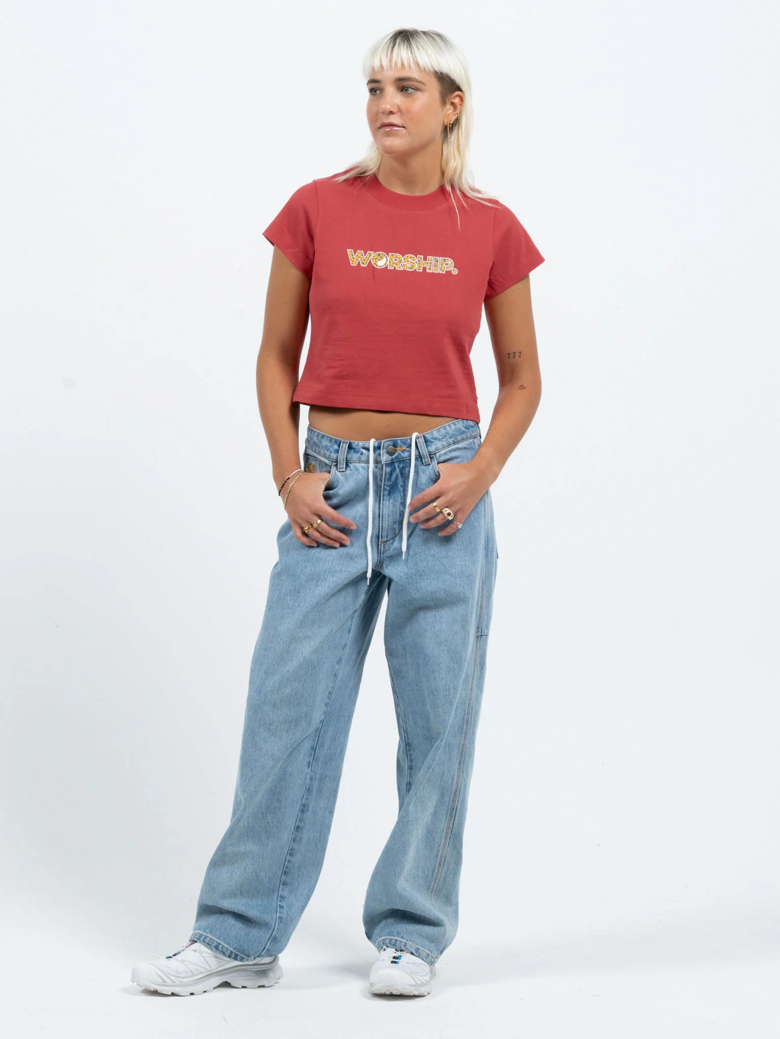 Core Teeny Tee - Washed Red - Image 3