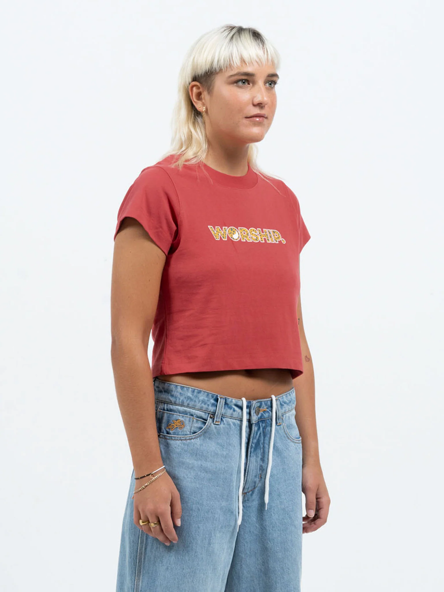 Core Teeny Tee - Washed Red - Image 7