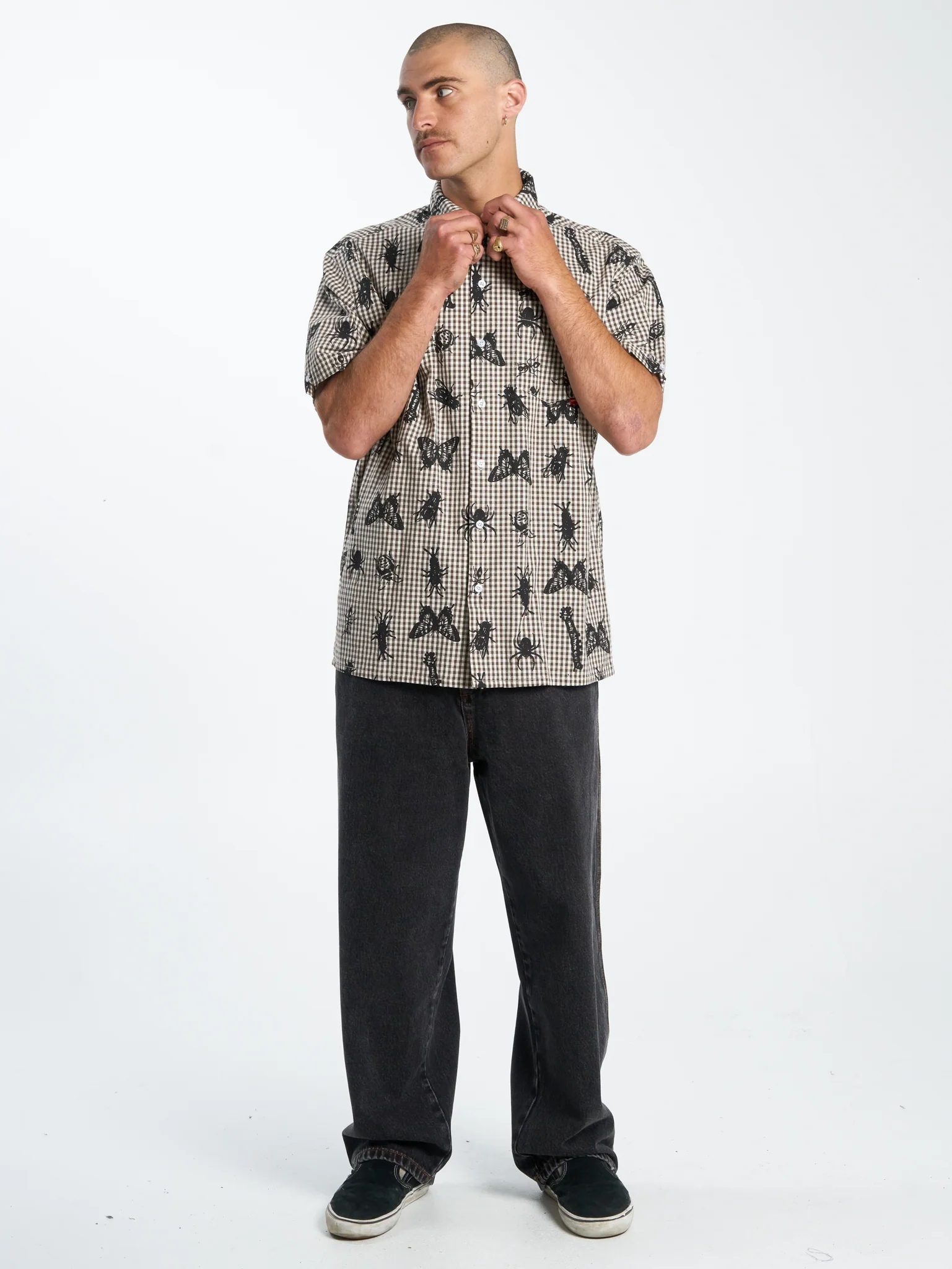 Creature Short Sleeve Shirt - Brown - Image 4