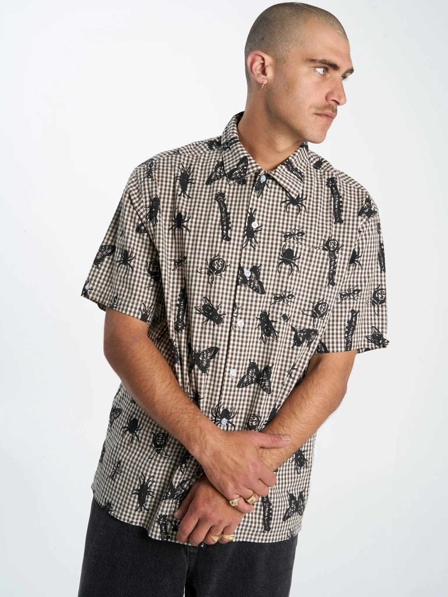 Creature Short Sleeve Shirt - Brown - Image 5