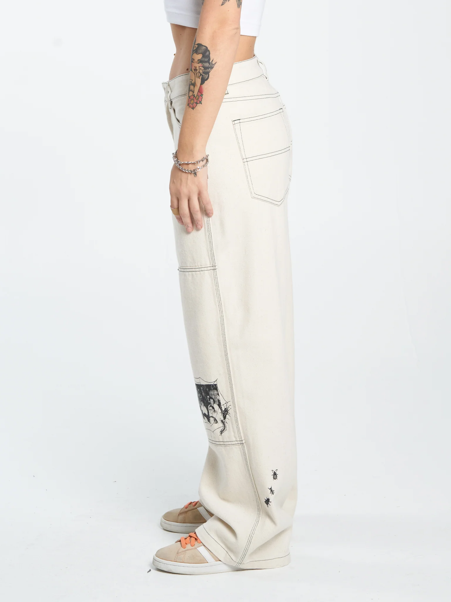 Creatures Double Knee Sloucher Jean - Unbleached - Image 3