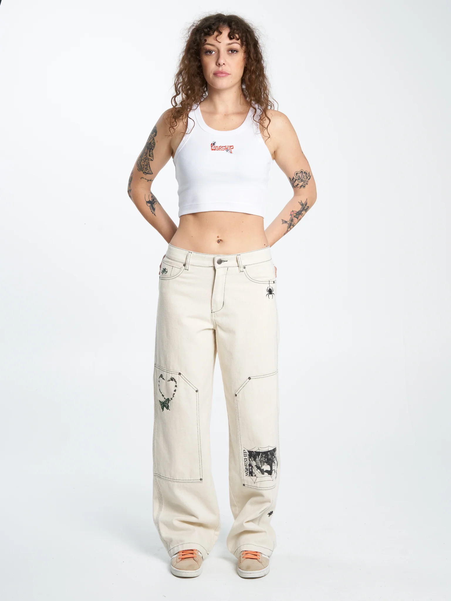 Creatures Double Knee Sloucher Jean - Unbleached - Image 5