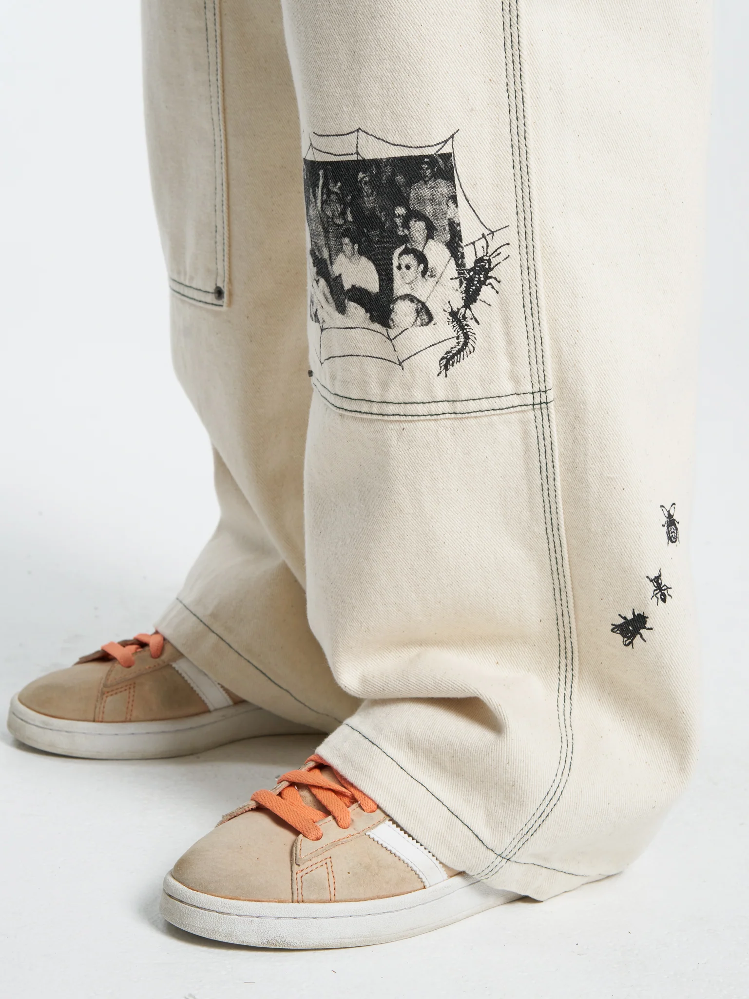 Creatures Double Knee Sloucher Jean - Unbleached - Image 7