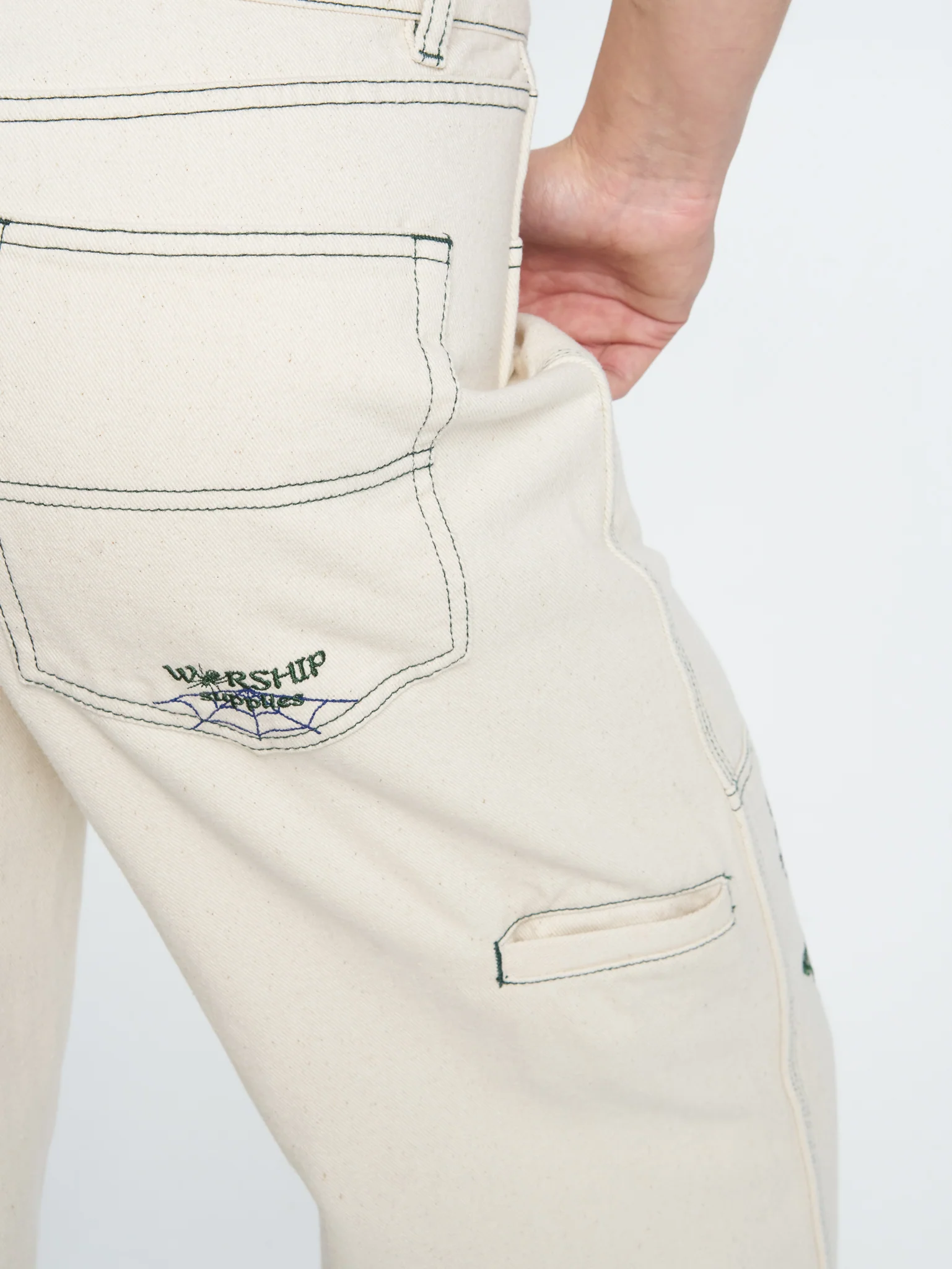 Creatures Double Knee Sloucher Jean - Unbleached - Image 9