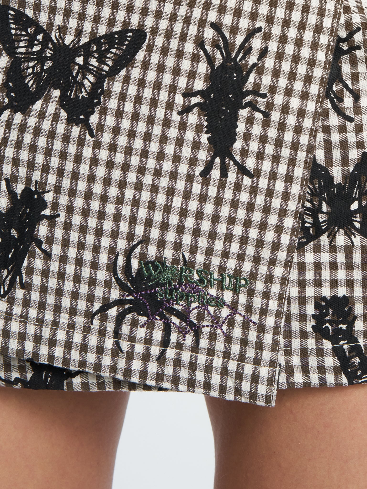 Creatures Wrap Micro Wrap Skirt - Brown - Image 3