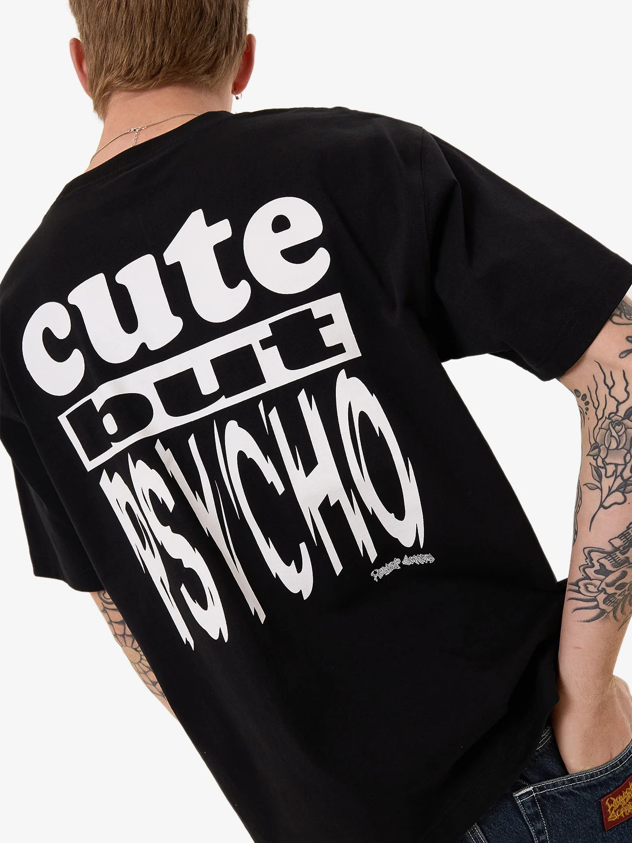Cute But Psycho Tee - Black - Image 6