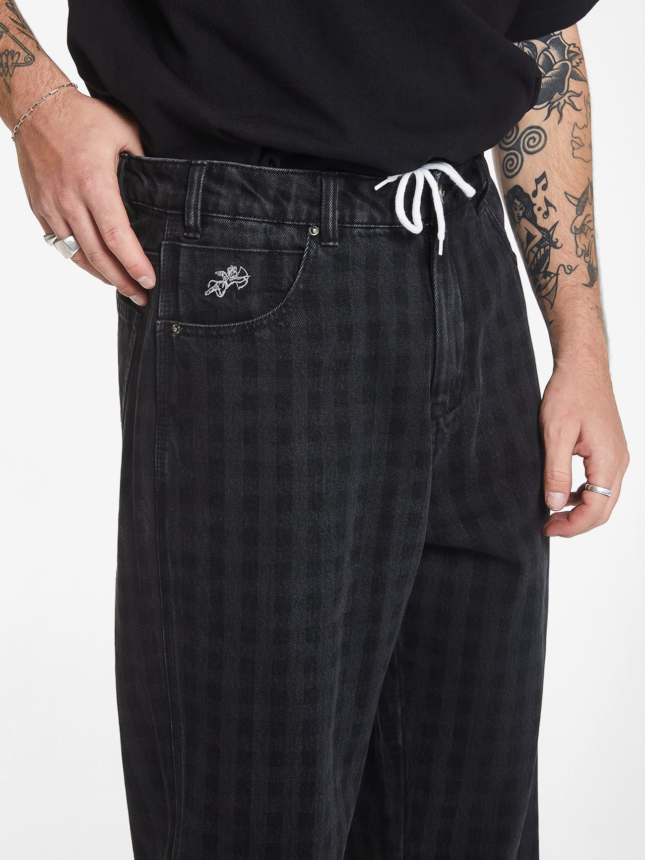 Damnation Big Lounger Jean - Used Black - Image 6