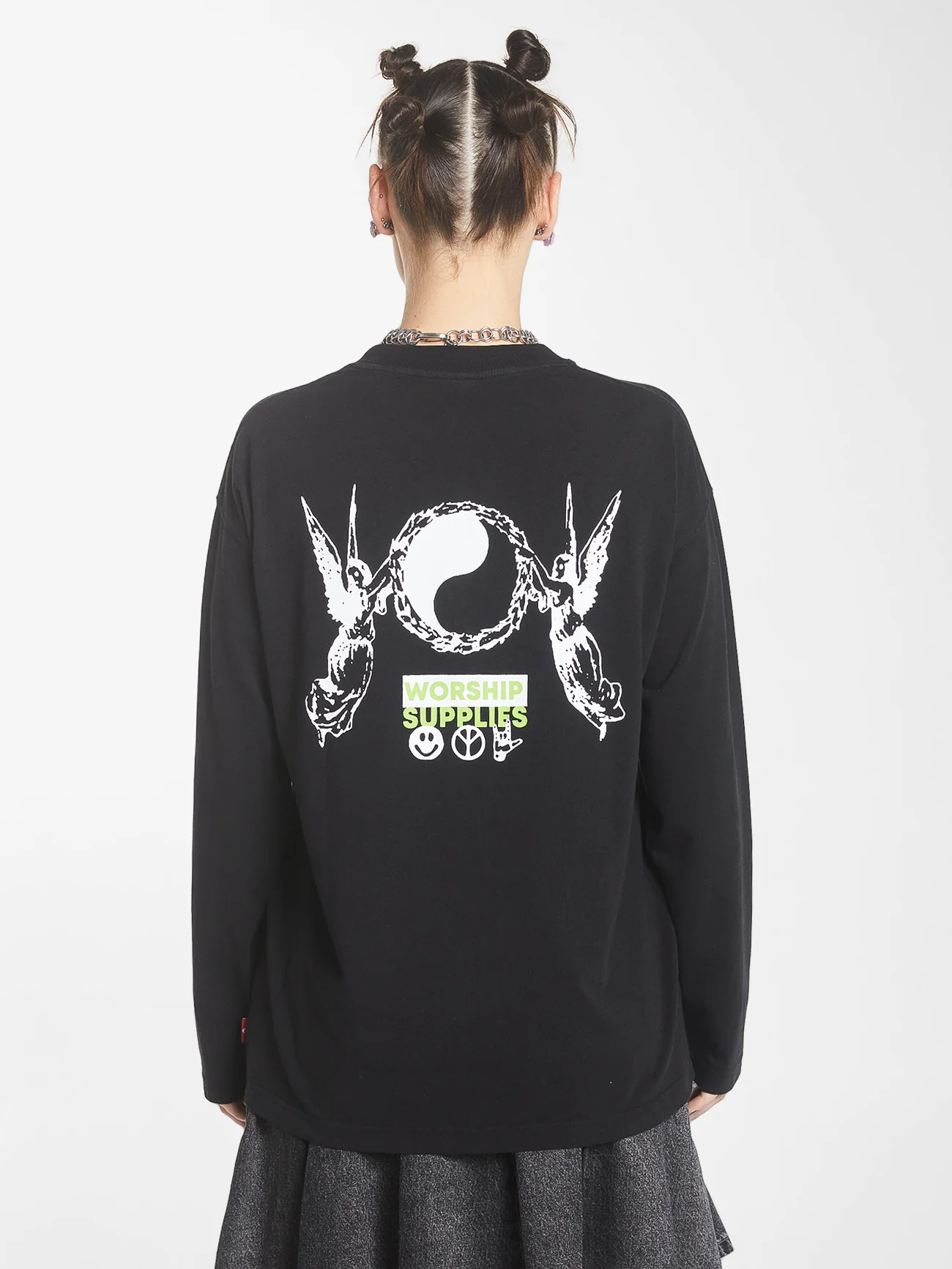 Damnation Long Sleeve Tee - Black - Image 2