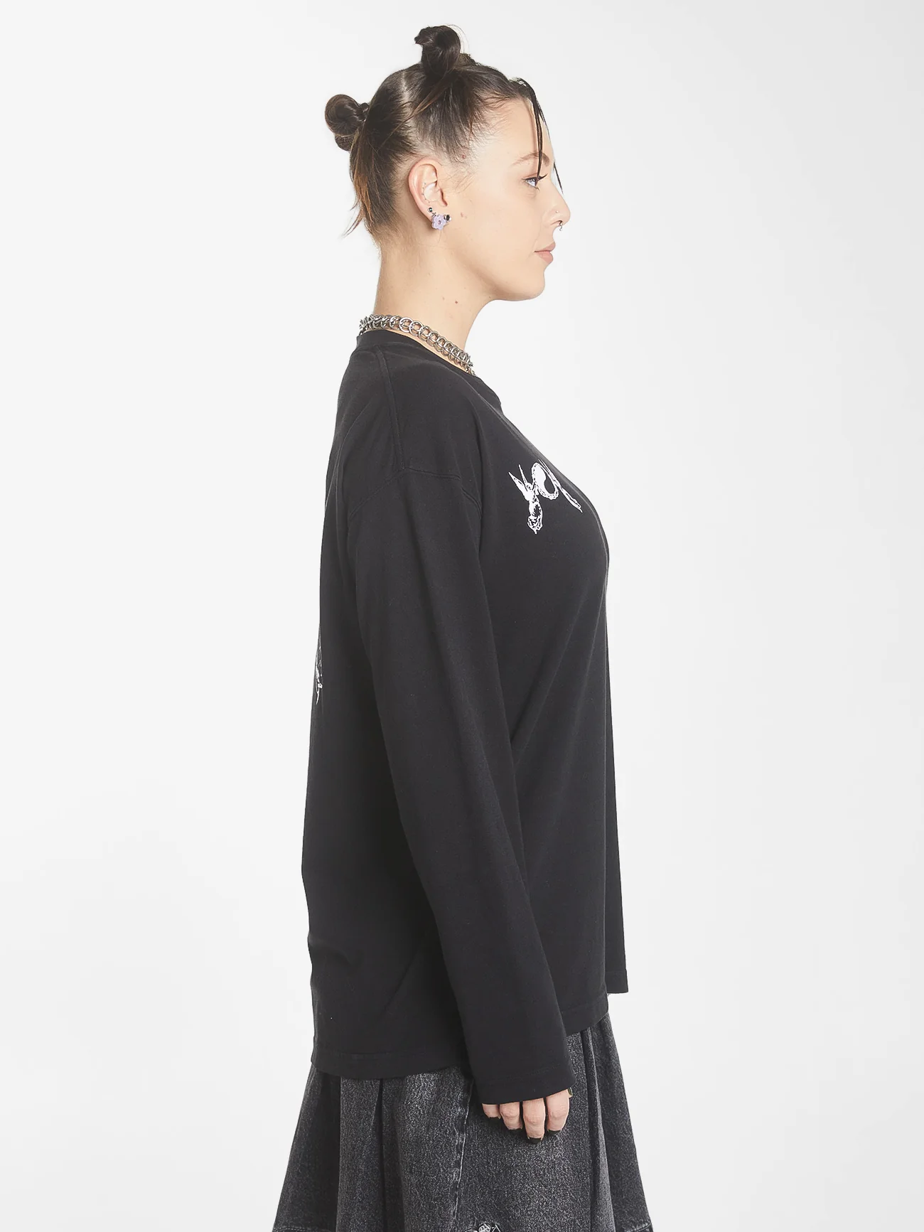 Damnation Long Sleeve Tee - Black - Image 3