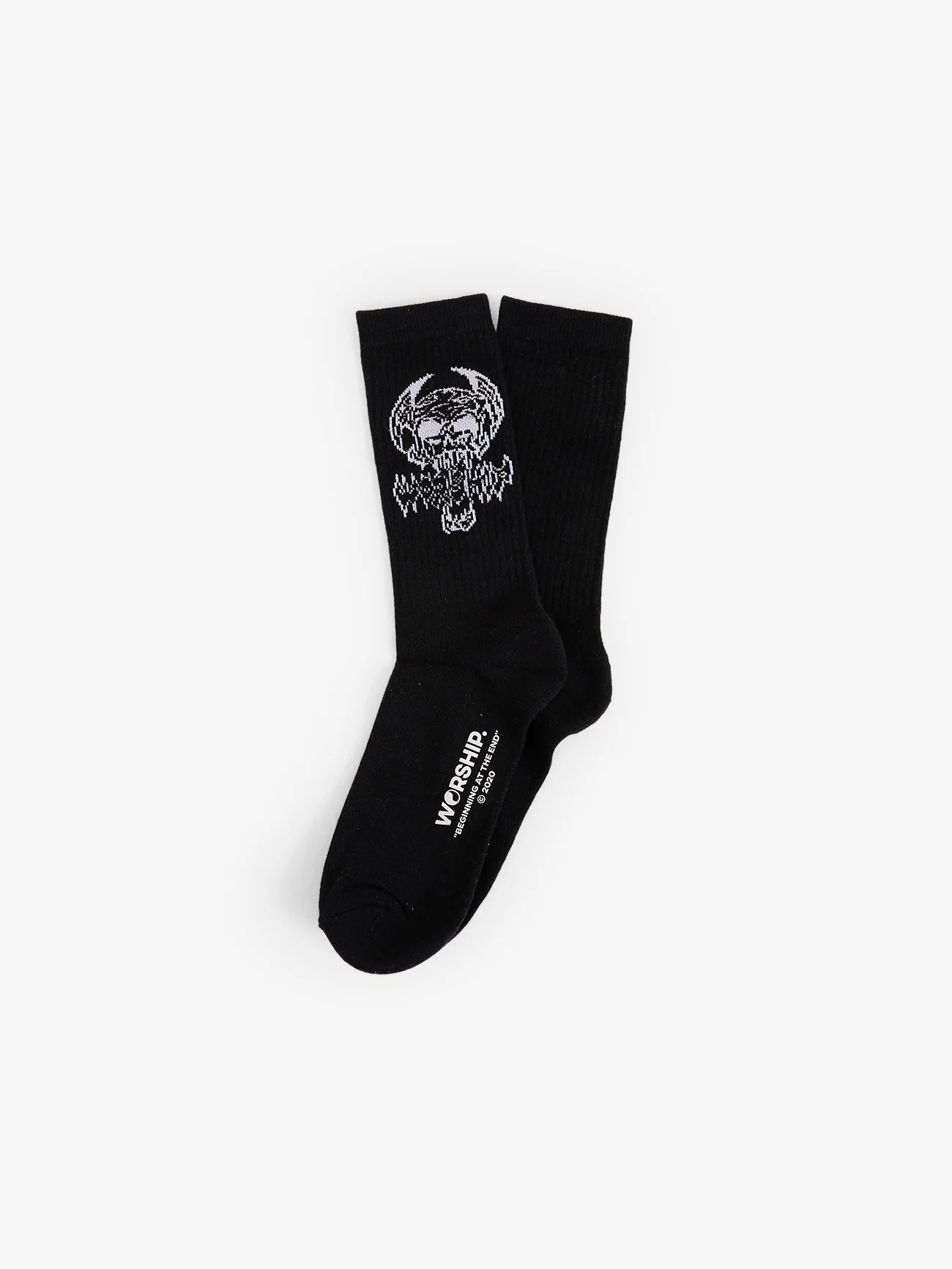 Death Eater Socks  3 Pack - White - Black- Orange - Image 4