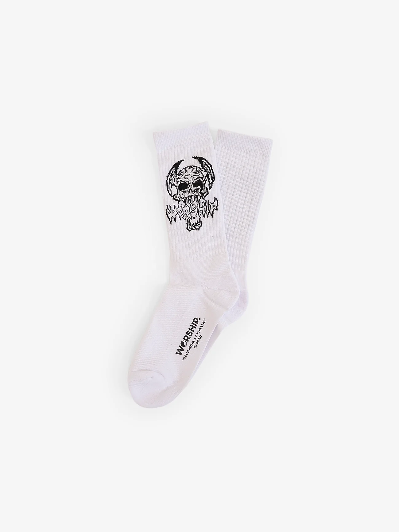 Death Eater Socks  3 Pack - White - Black- Orange - Image 5