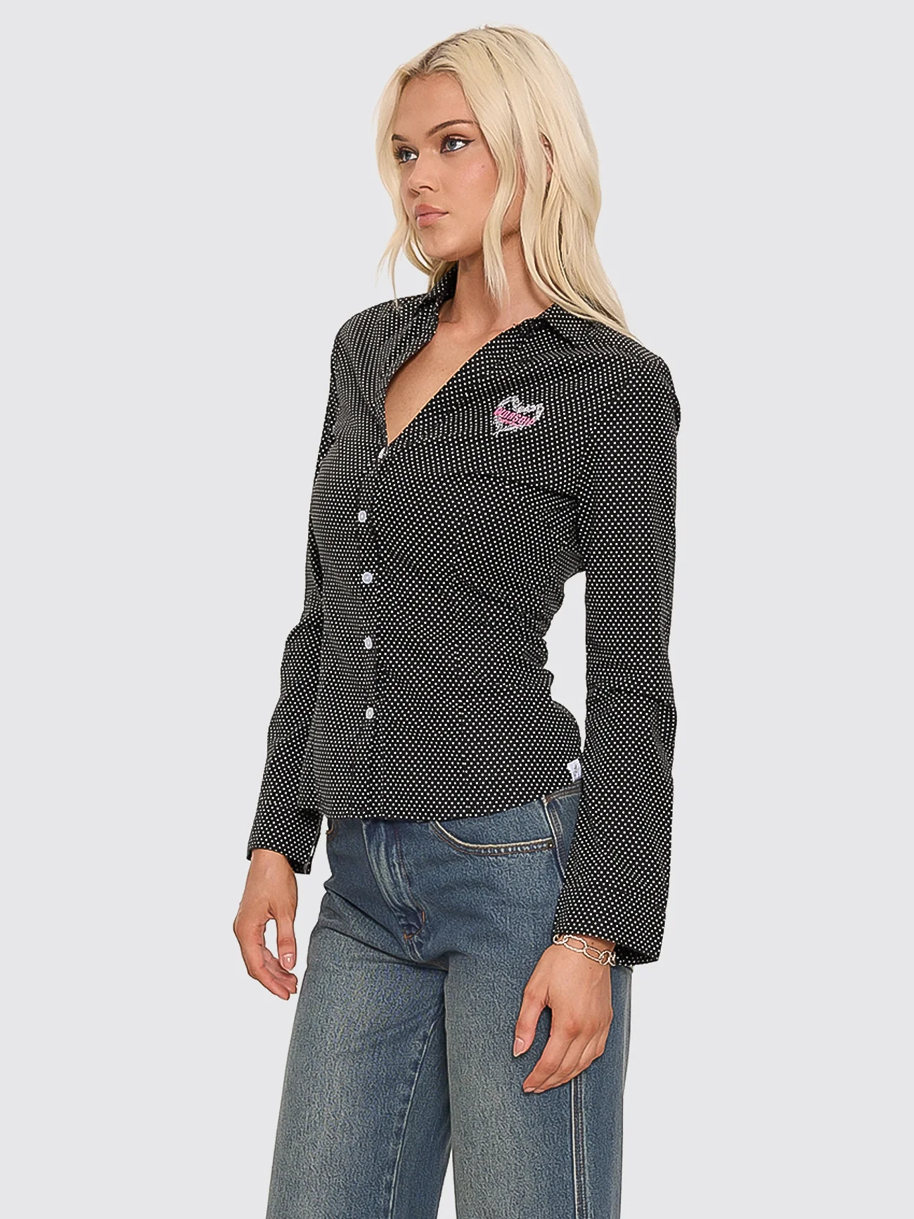 Delegate Long Sleeve Fitted Shirt - Black - Image 5